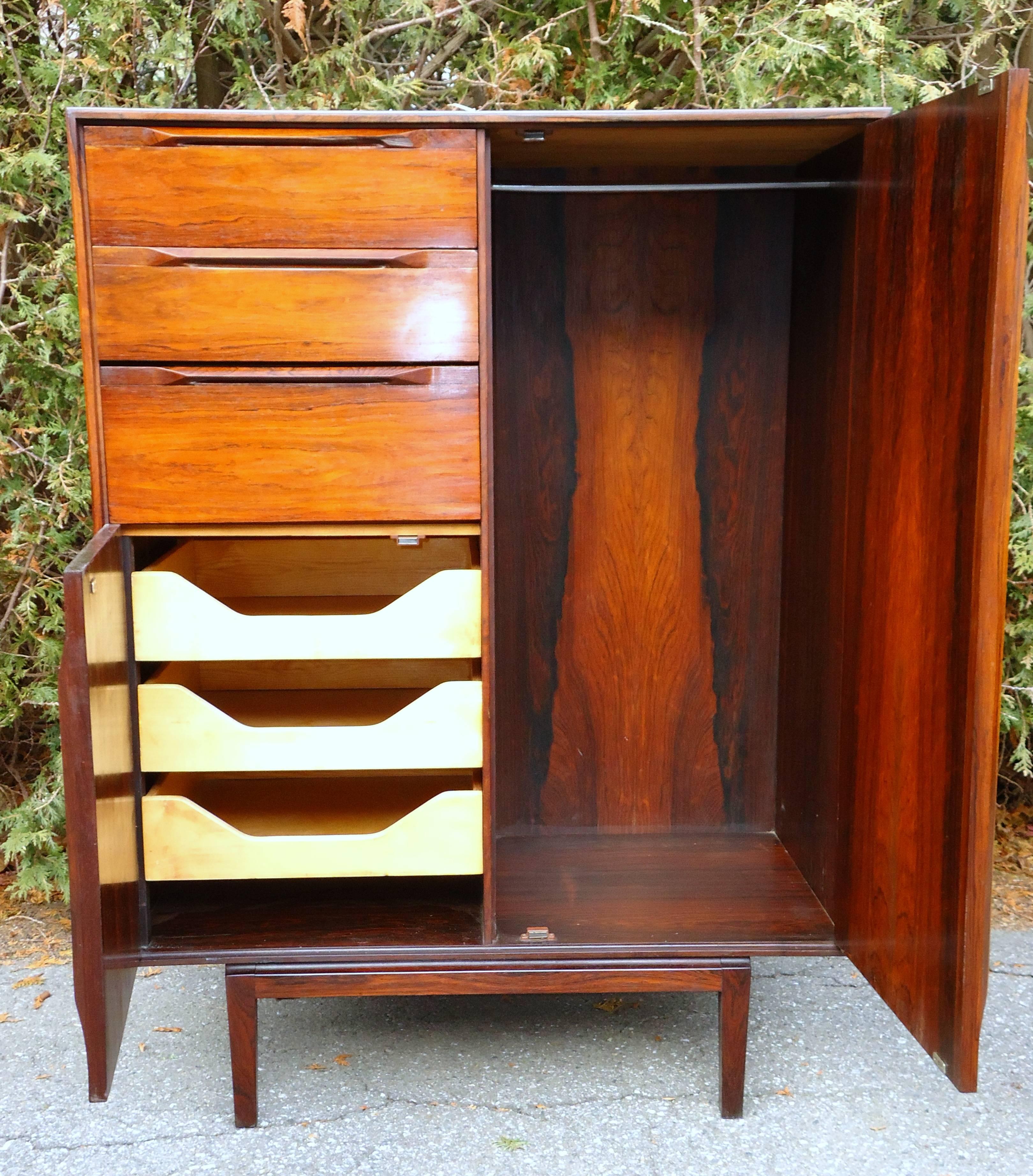 Veneer France and Son Rosewood Cabinet, attributed to Finn Juhl, Denmark, circa 1950