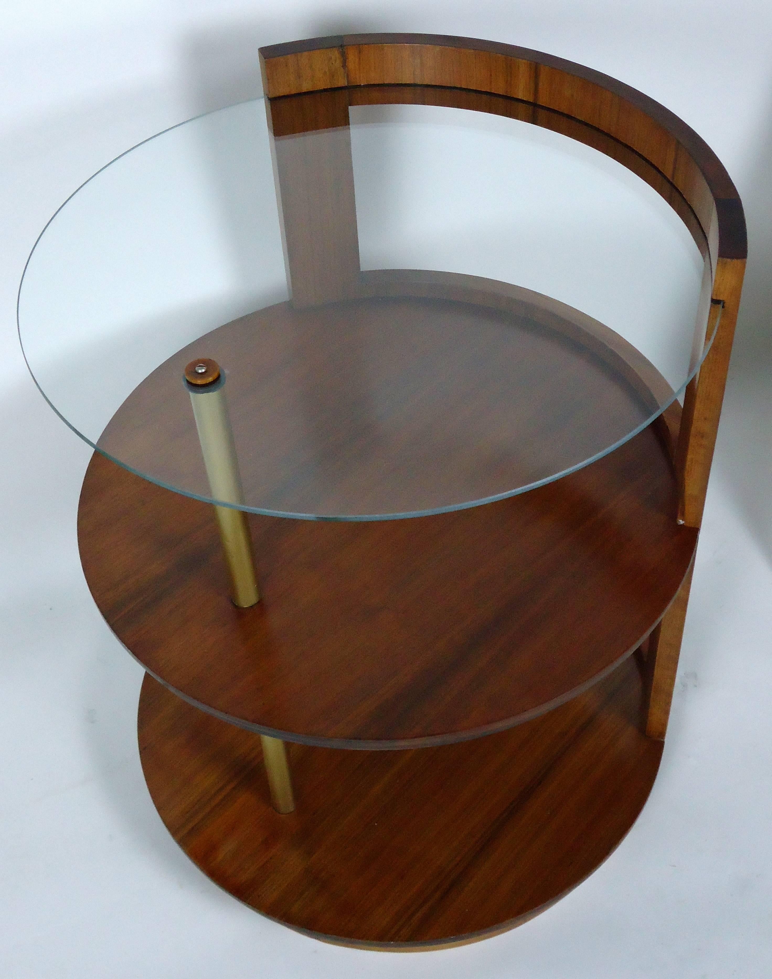 Rare Gilbert Rohde Three-Tier Side Table or Nightstand for Herman Miller In Excellent Condition In Camden, ME