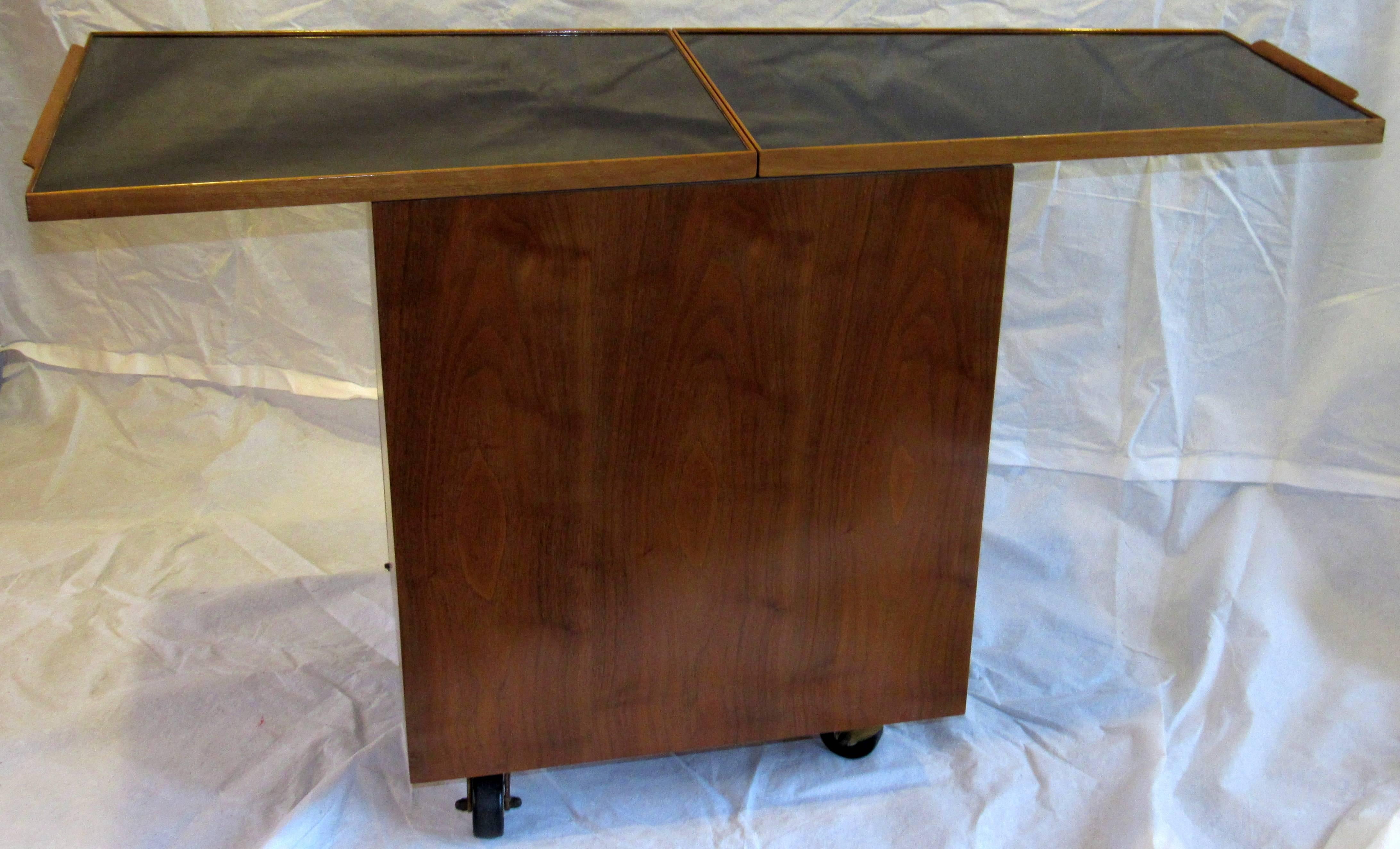 Laminated Edward Wormley Bar Cart, Model 5433, for Dunbar circa 1953 