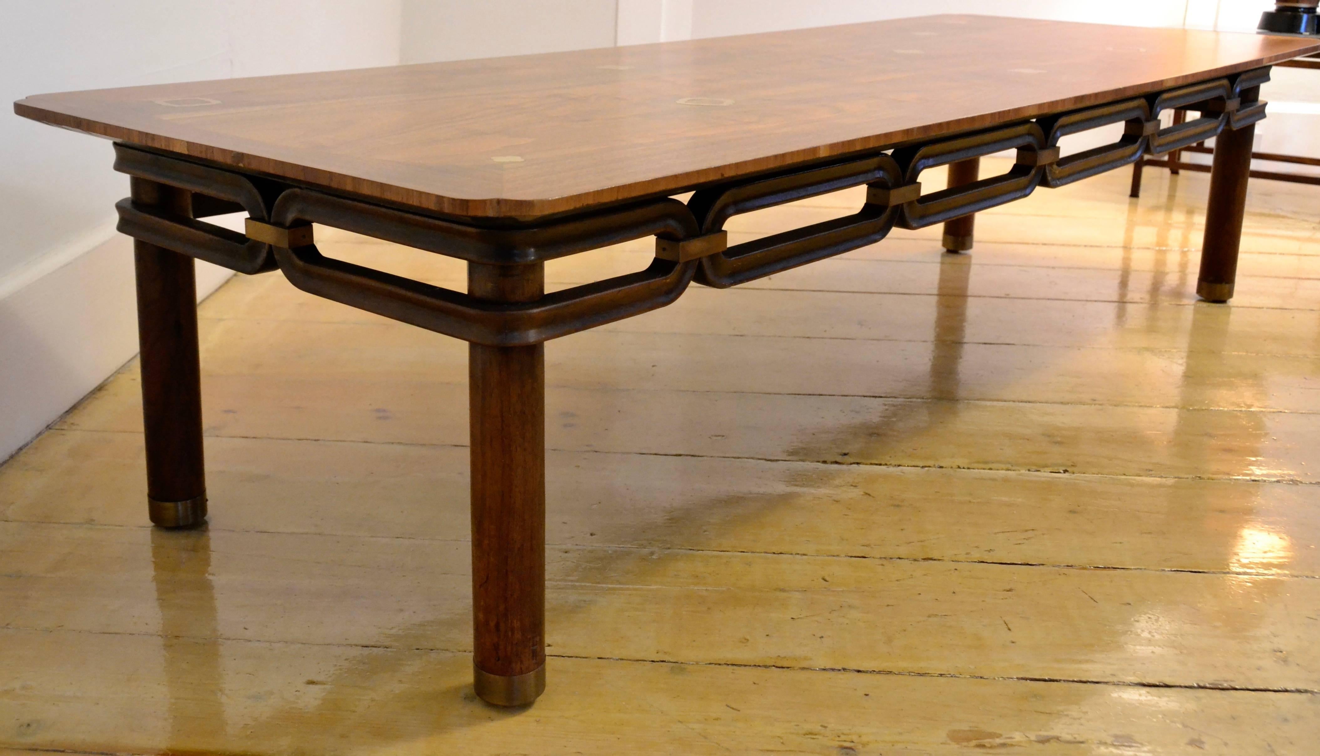 Bert England Walnut Coffee Table Johnson Furniture Co., circa 1960 1