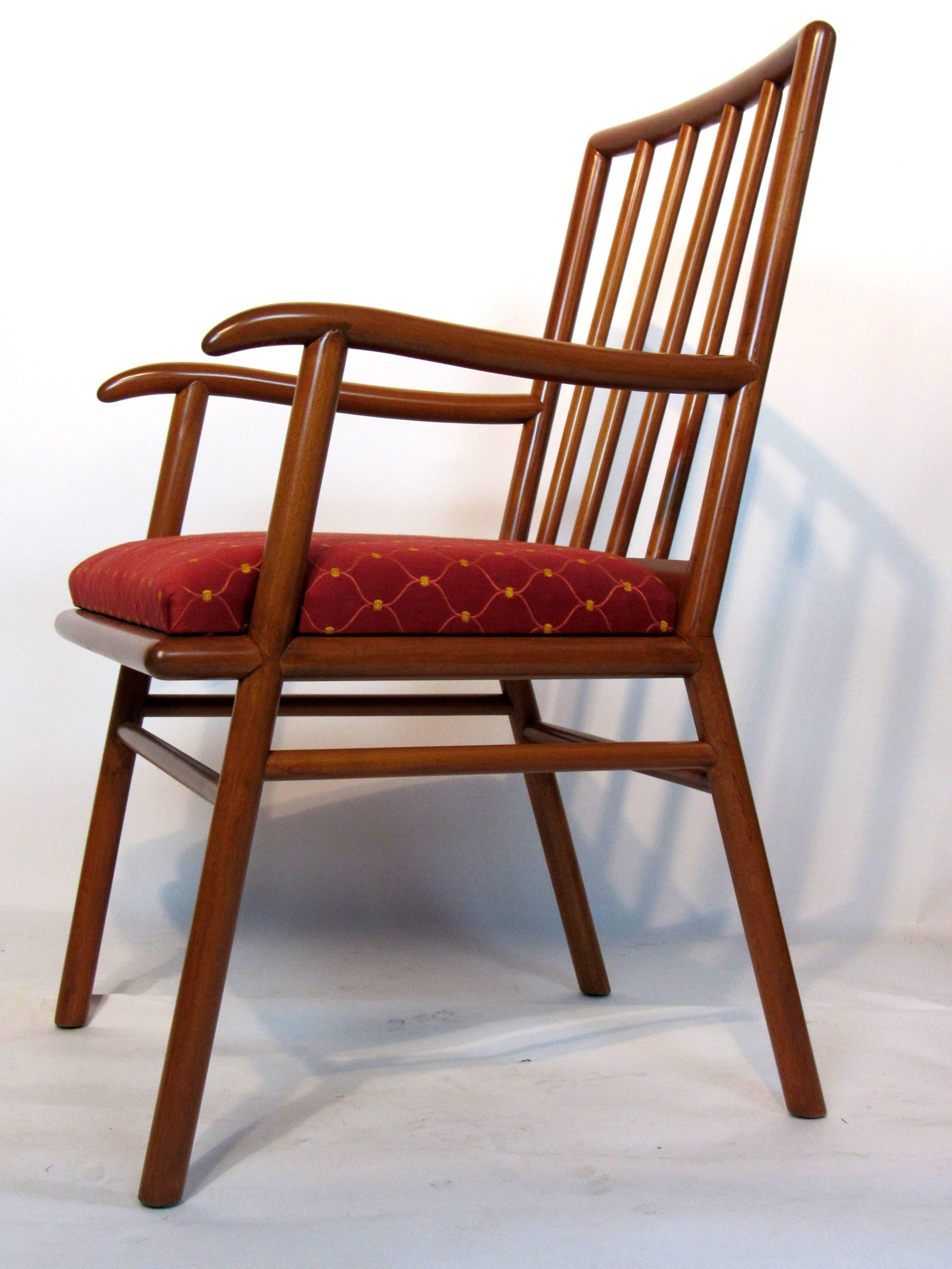 T.H. Robsjohn-Gibbings Set of Six Dining Chairs  for Widdicomb, circa 1952 In Good Condition For Sale In Camden, ME
