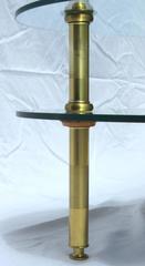 Table basse de l'époque médiévale Miroir et verre Semon Bache, 1960