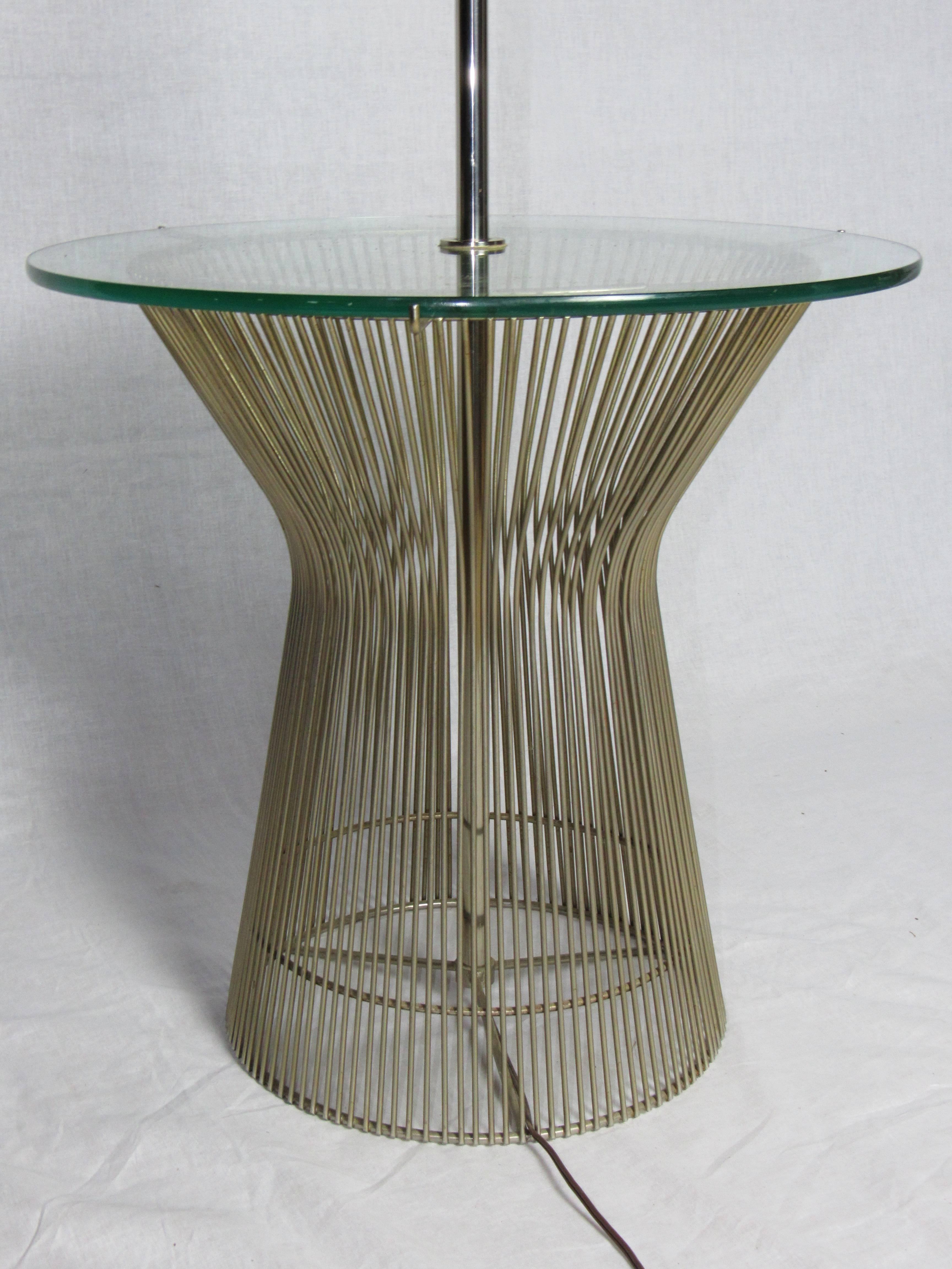 Pair of Chrome and Glass Lamp Tables by Laurel Warren Platner Style, circa 1960 In Excellent Condition In Camden, ME