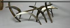 Unusual Silas Seandel Brutalist Coffee Table, 1974