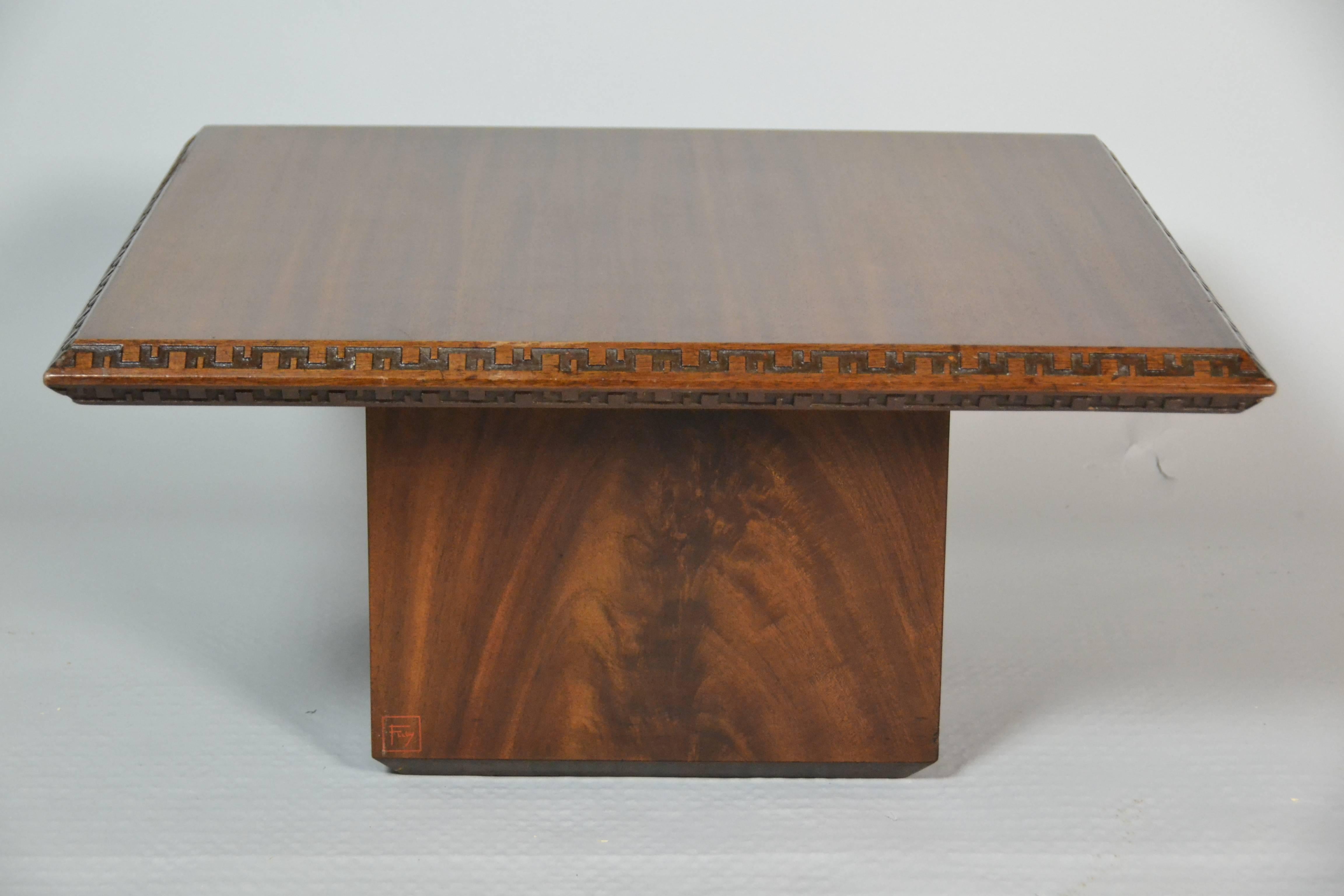 Americano Tavolino da caffè Frank Lloyd Wright  Heritage Henredon Taliesin Mahogany, 1955 in vendita