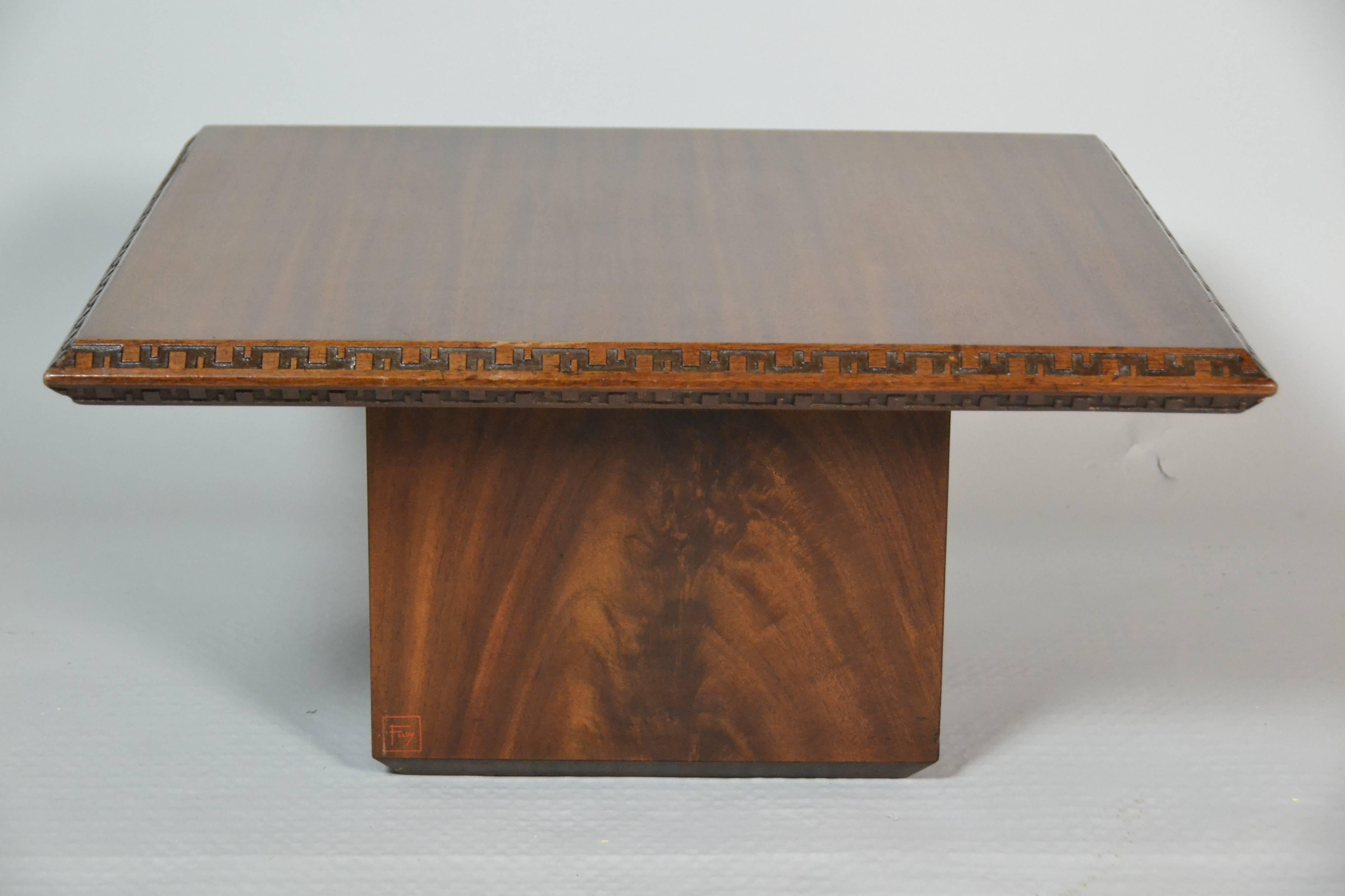 Américain Table basse Frank Lloyd Wright  Heritage Henredon Taliesin Acajou, 1955 en vente