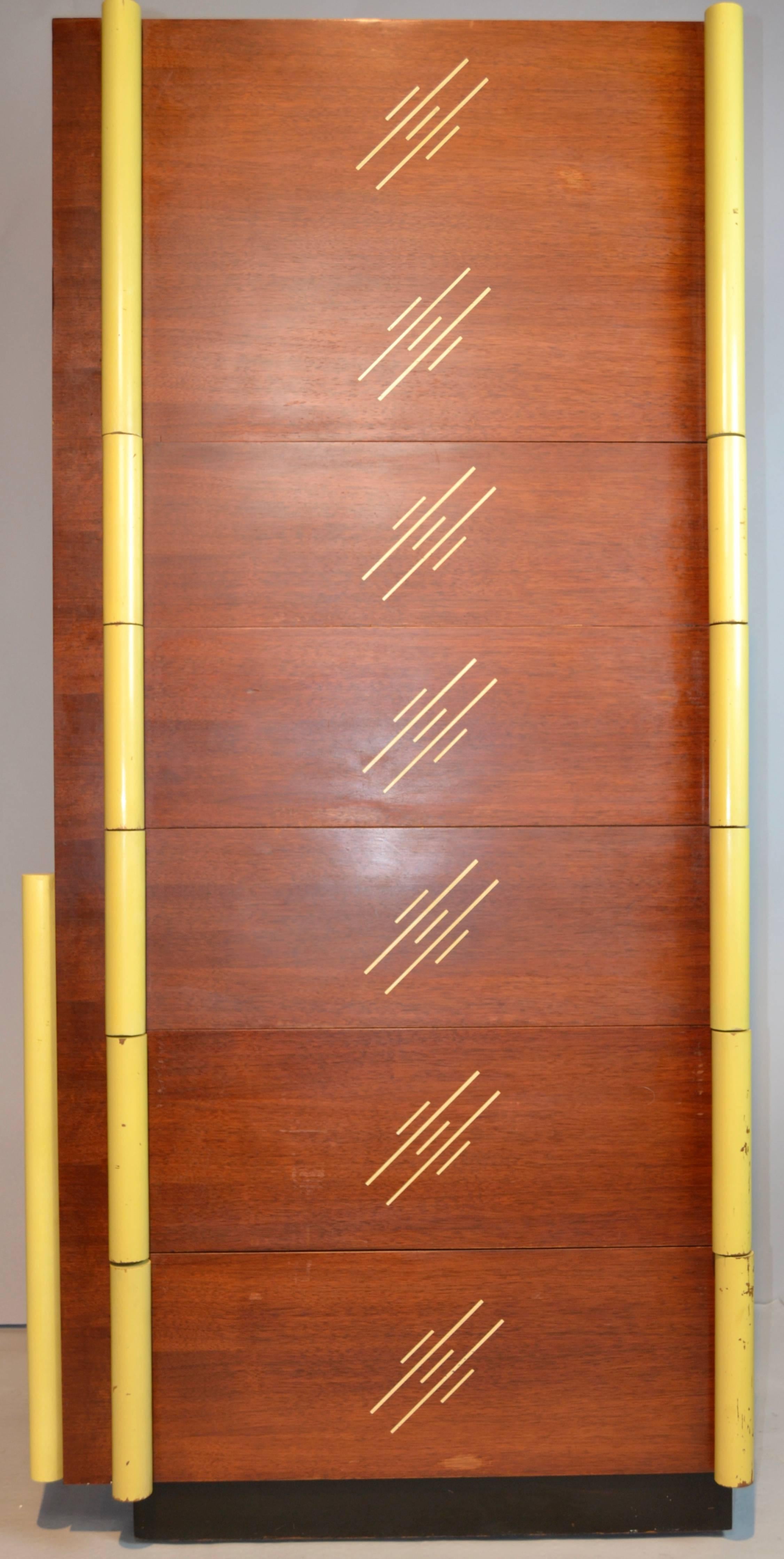 Art Deco Rare Gilbert Rohde Five-Drawer Mirrored Cabinet for Cavalier, circa 1931