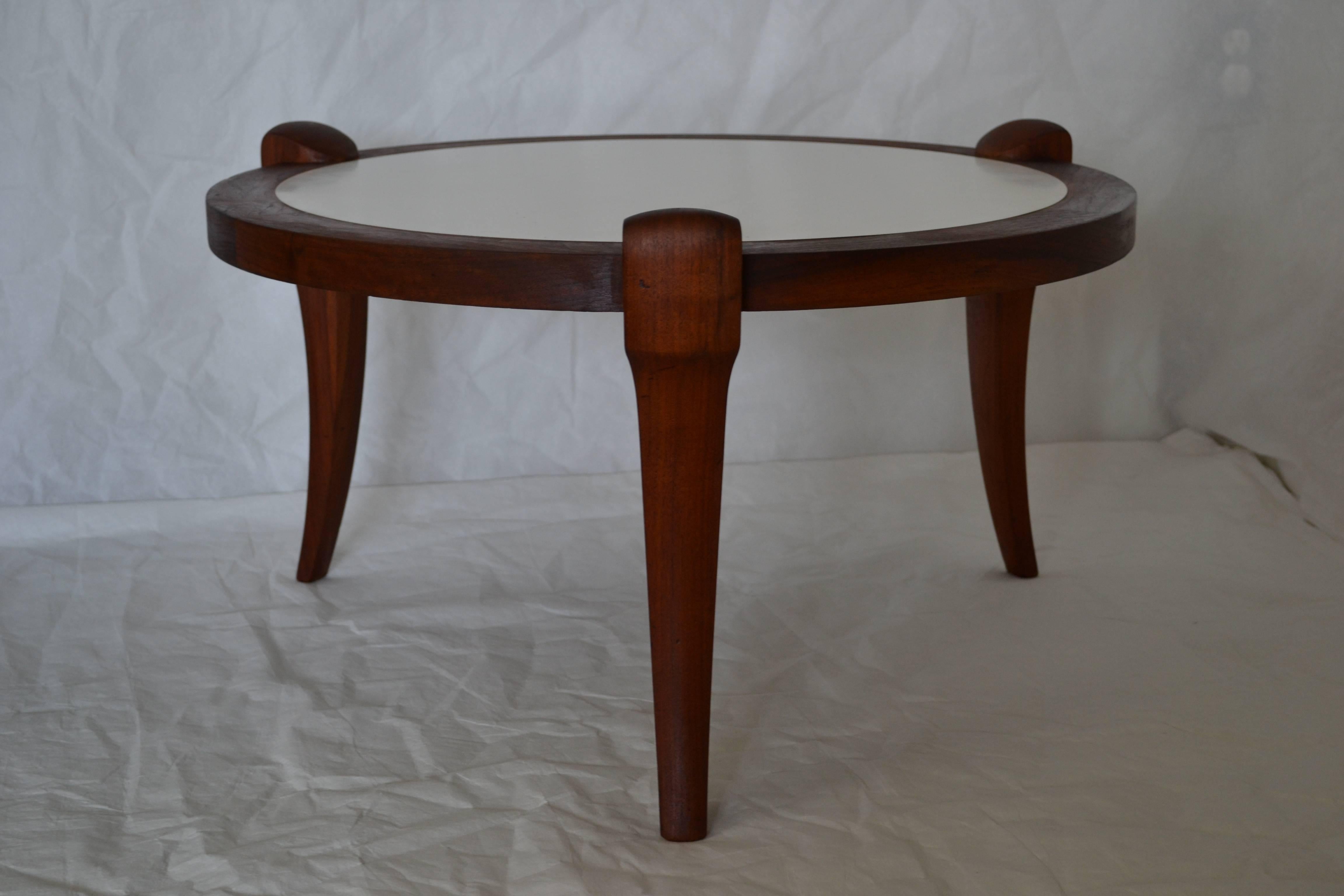 Mid-Century Modern Arne Vodder, Danish 1960s Teak Cocktail Table with White Inset Top For Sale