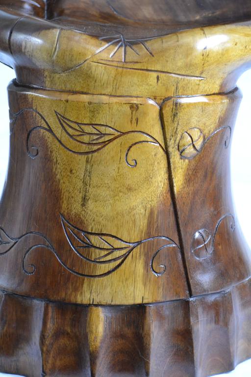 Mexican Carved Hand Chair in the Style of Pedro Friedeberg, circa 1960