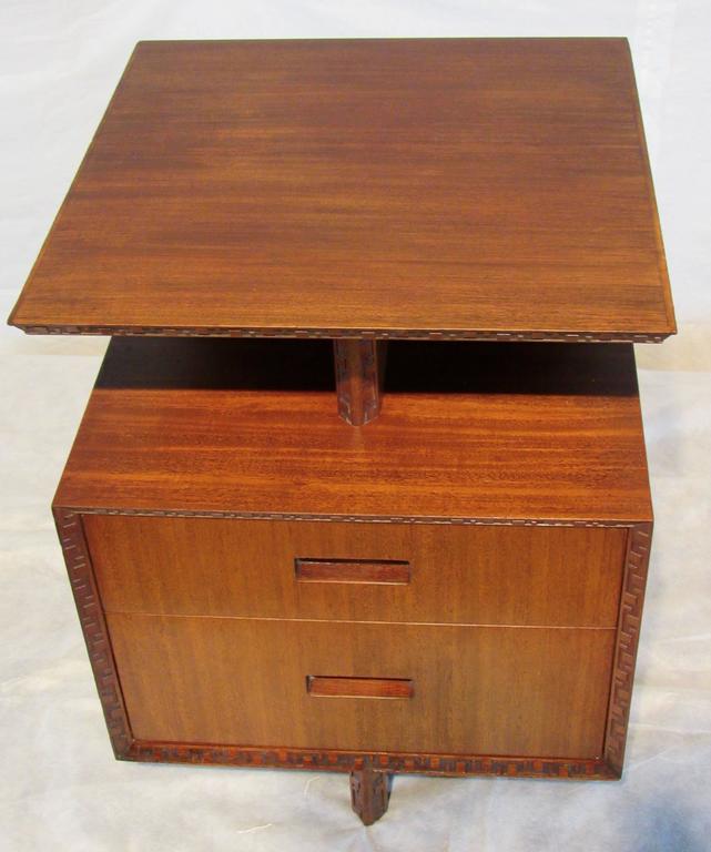 Frank Lloyd Wright Nightstand or End Table Henredon Taliesin, circa