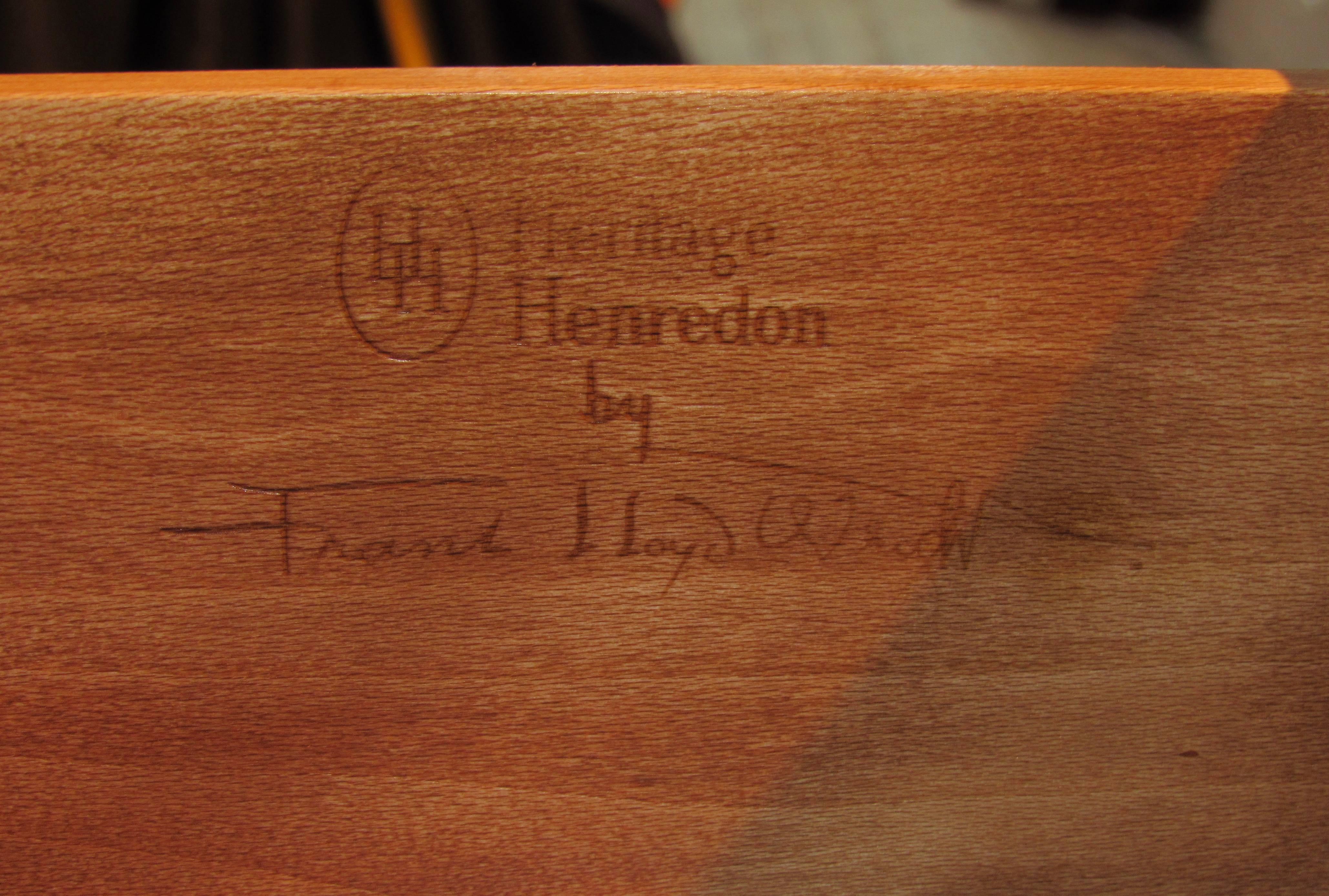Frank Lloyd Wright Mahogany Sideboard Heritage Henredon, circa 1955 2