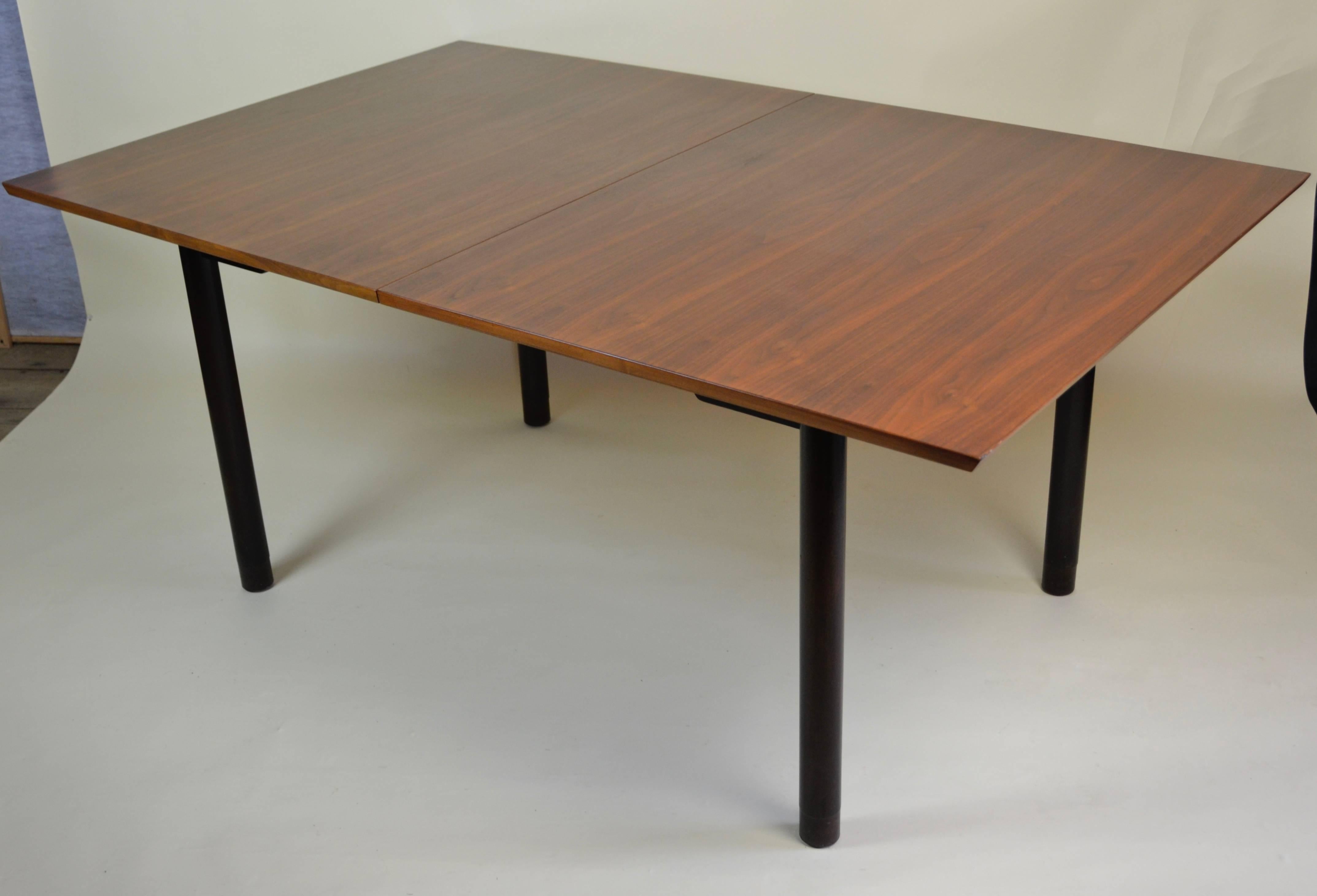 Dyed Edward Wormley Extension Walnut Dining Table for Dunbar, circa 1953 For Sale