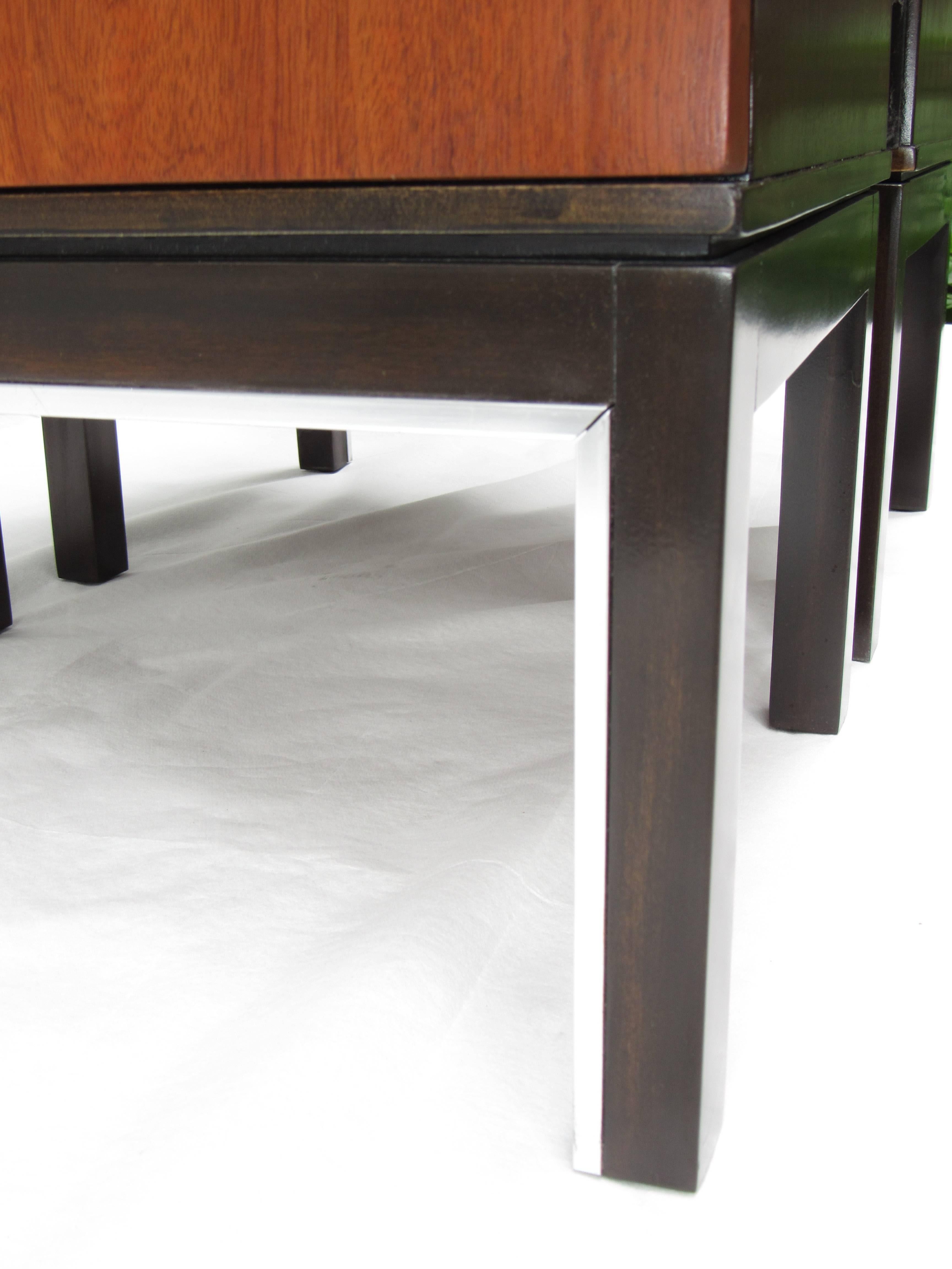 Merton Gershun Two-Toned Walnut End Tables for American of Martinsville 3