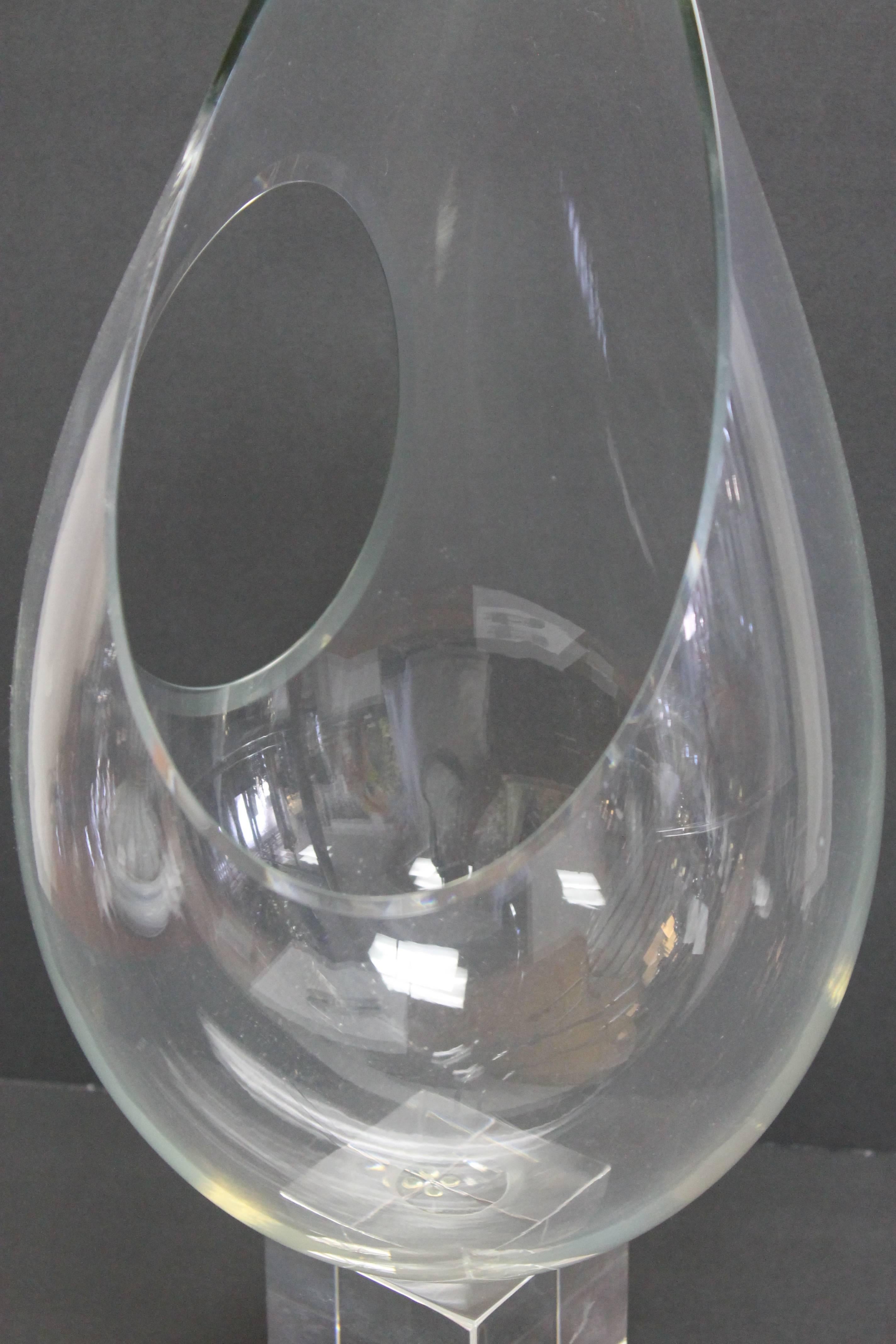 American John Bingham Glass Vase