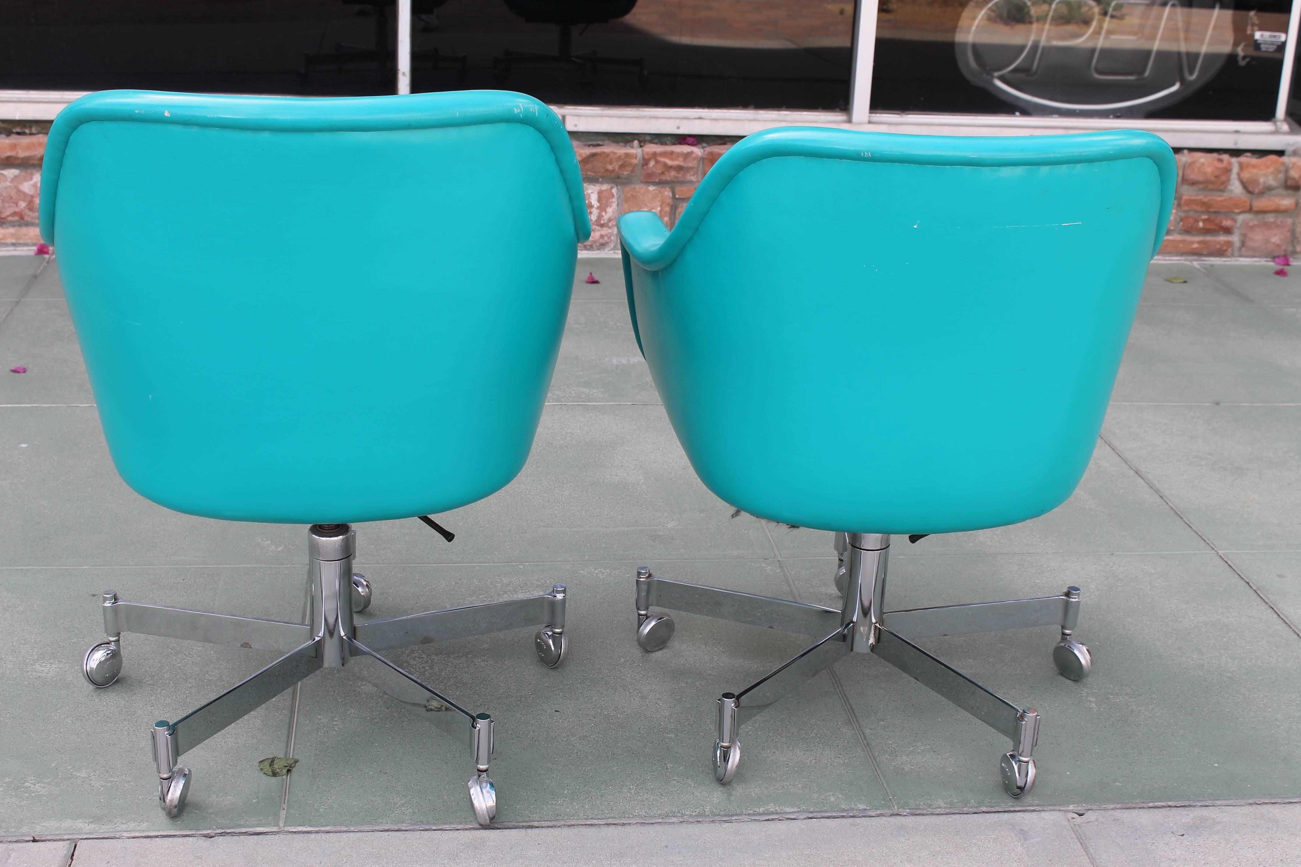American Pair of Ward Bennett Office Chairs