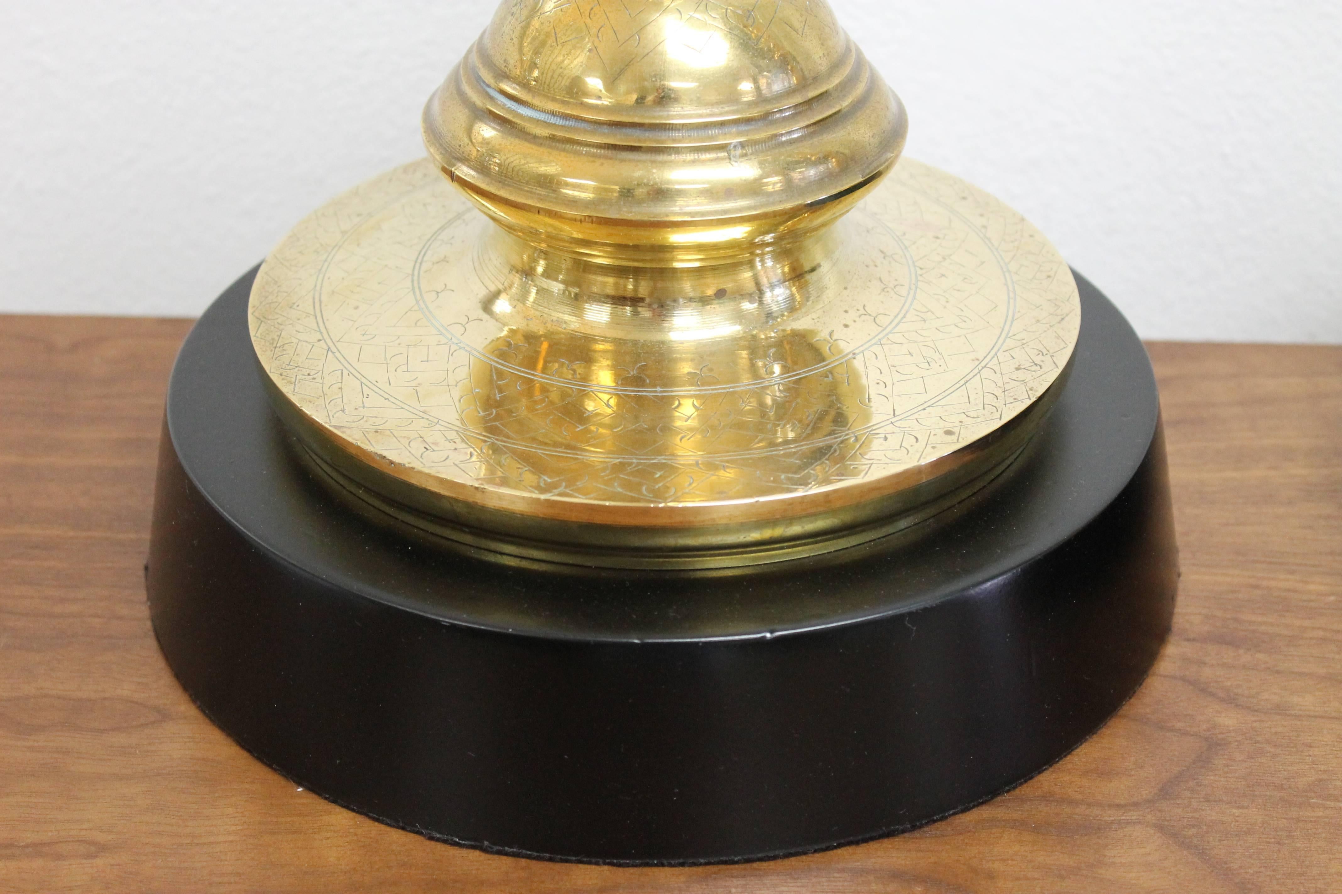 Pair of Custom Moroccan Brass Lamps 3