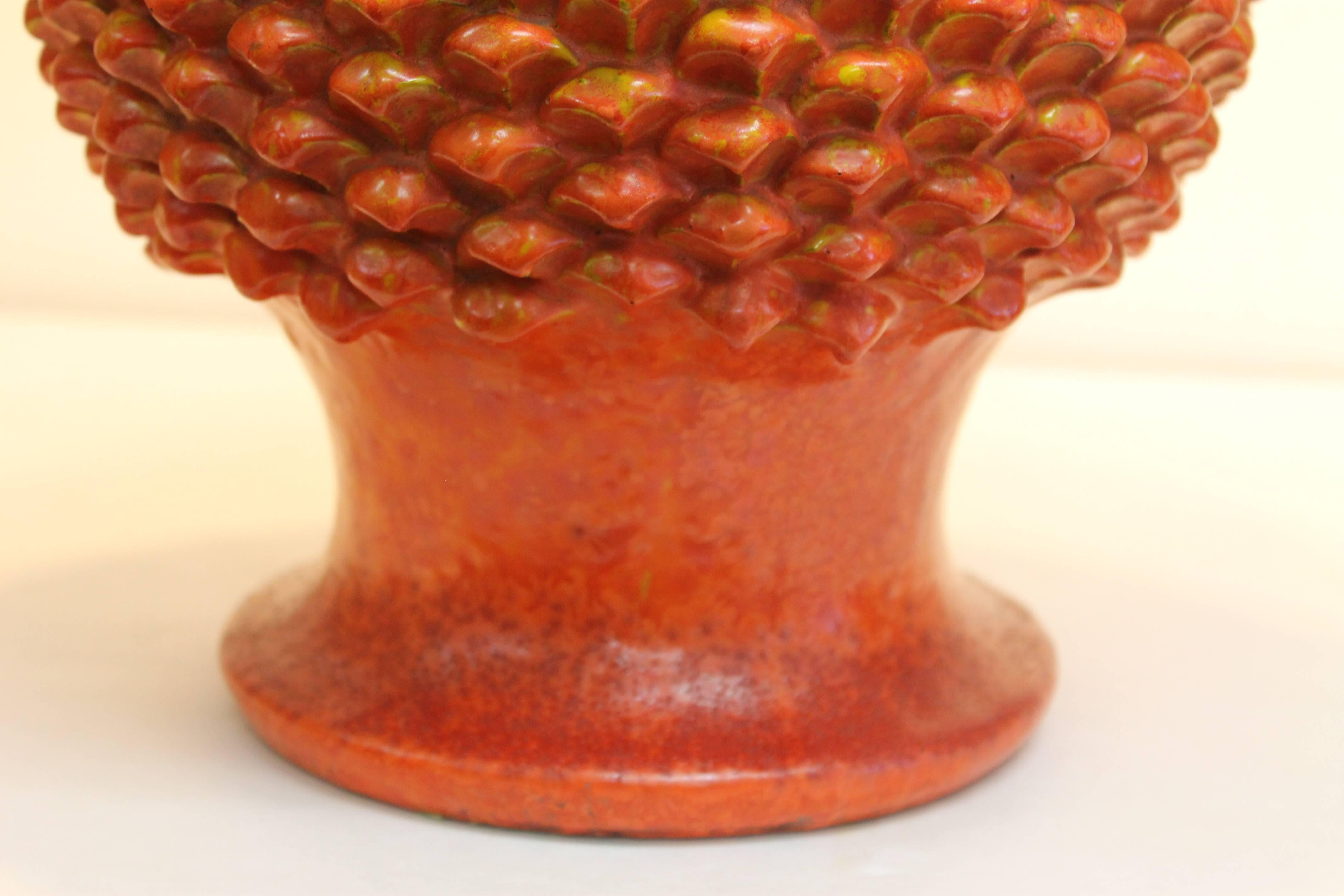 Late 20th Century Fantoni Lamp, Orange Pineapple Design
