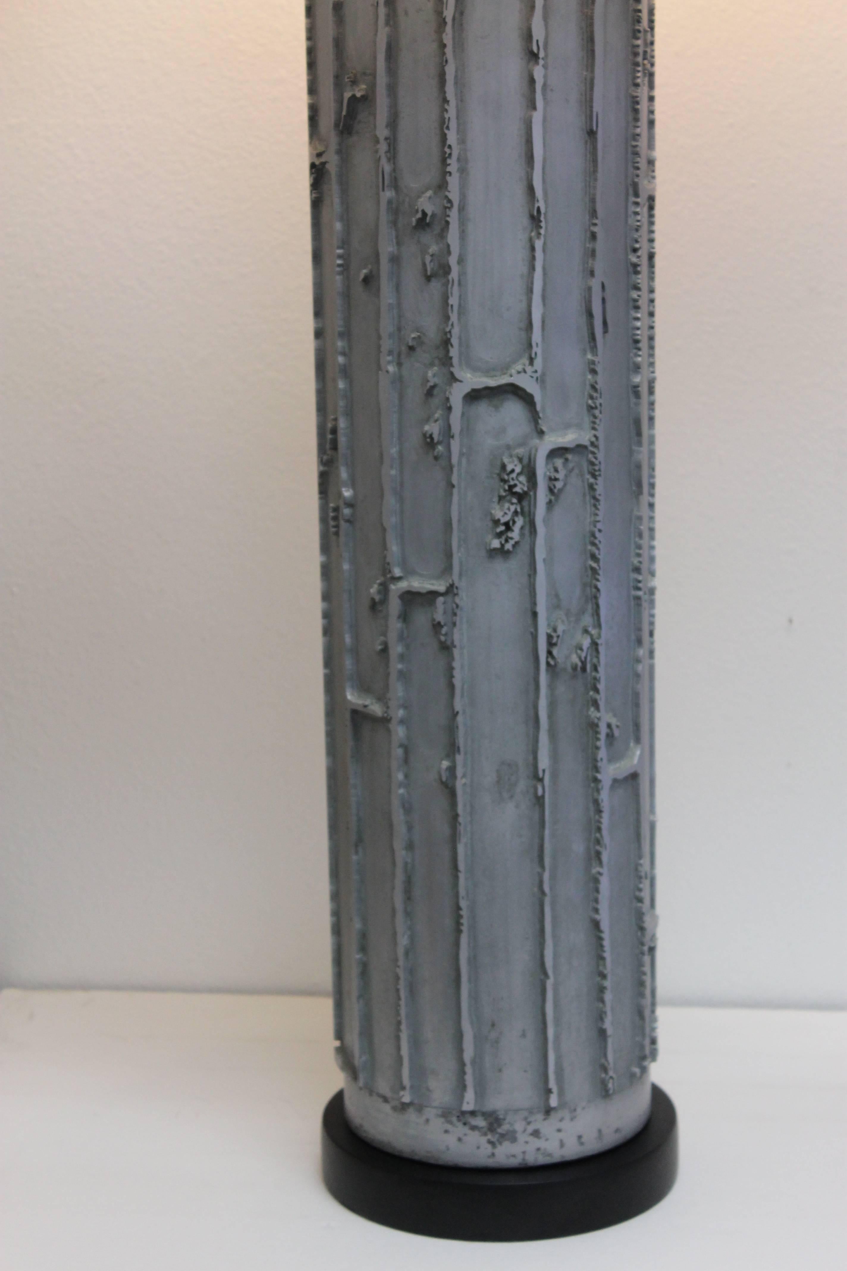 Mid-20th Century Aluminum Wall Paper Print Roller Lamp