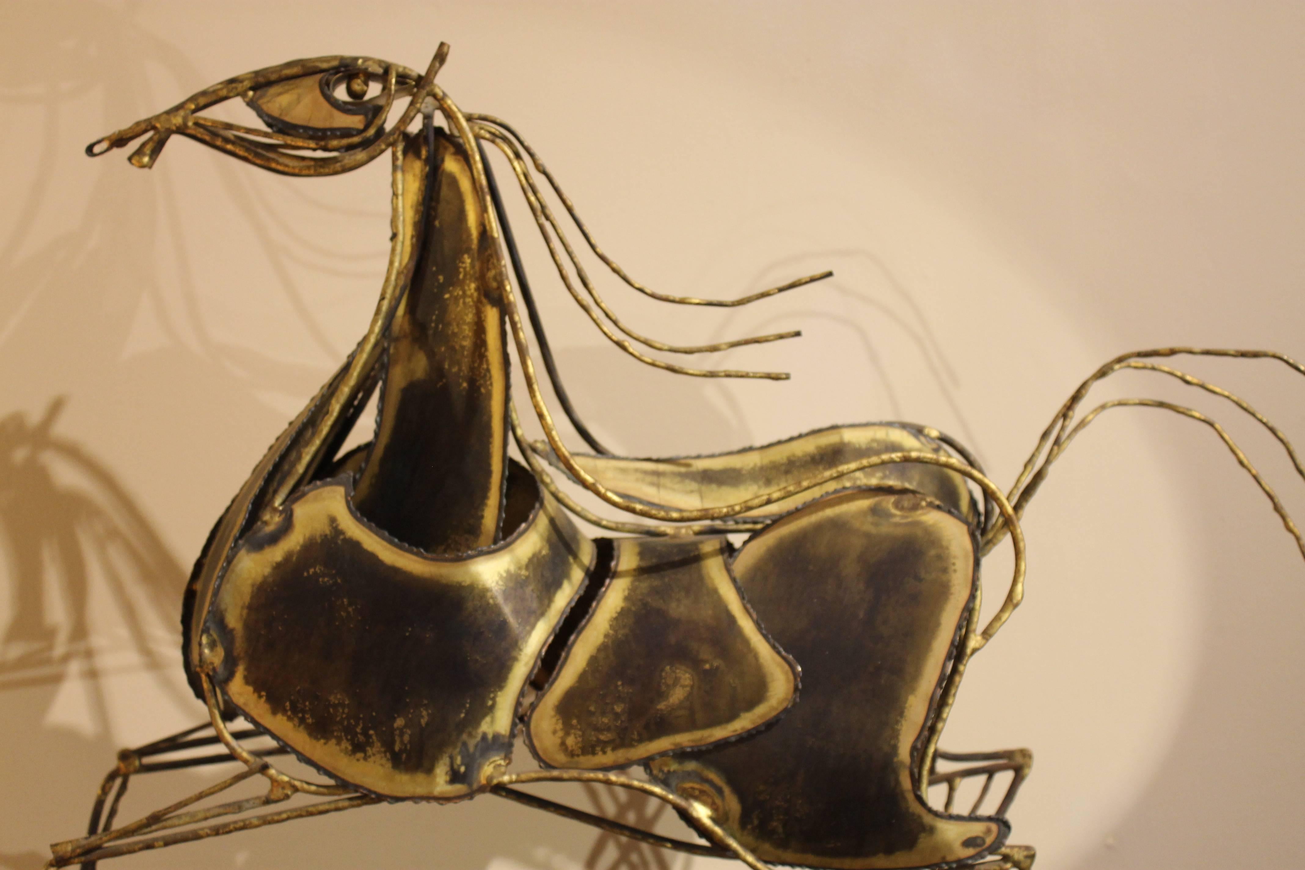 American Mid-Century Curtis Jere Metal Horse Sculpture