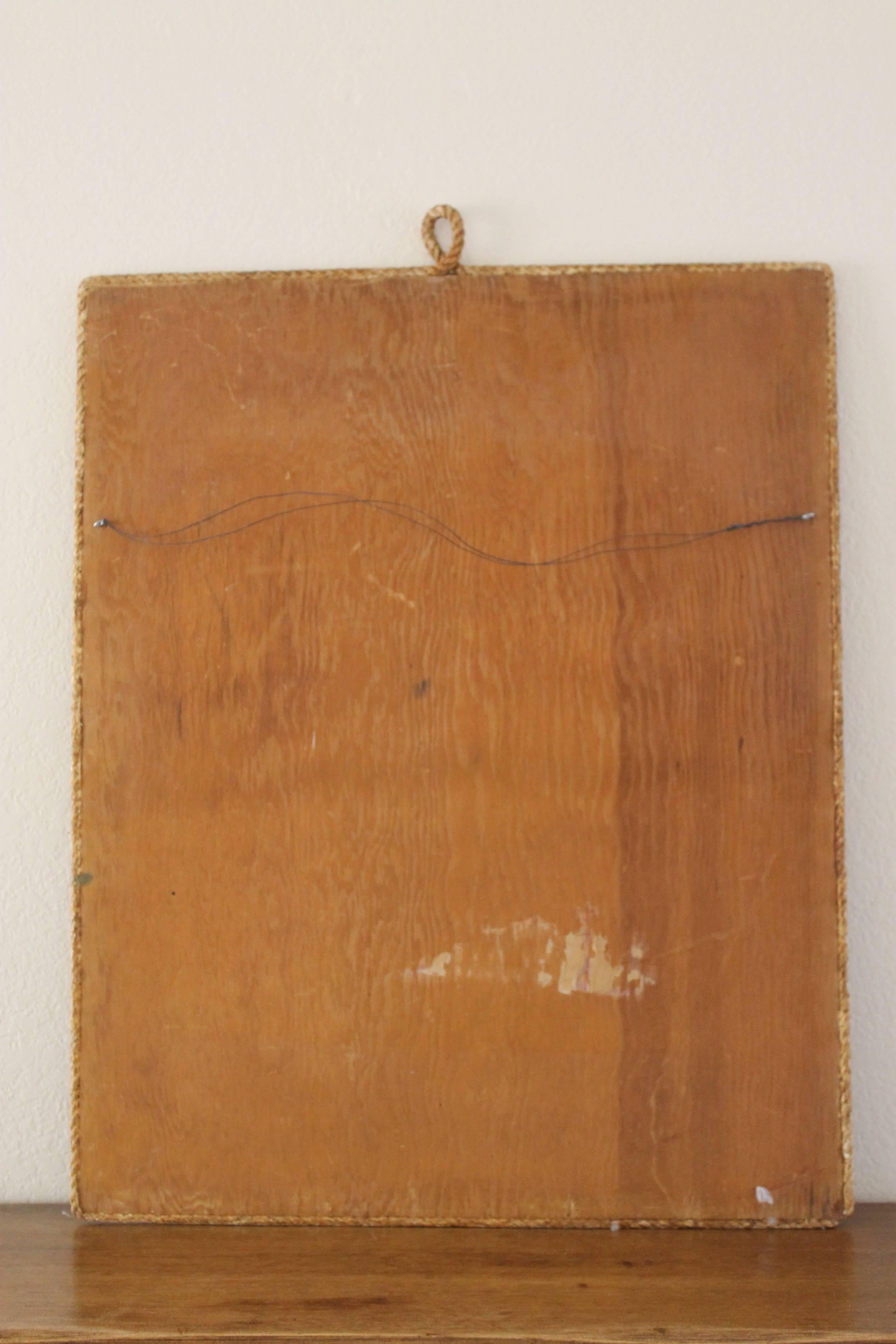 Mid-20th Century Wooden Panel, Mexican Motif