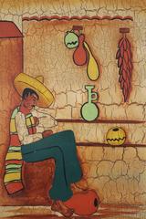 Wooden Panel, Mexican Motif