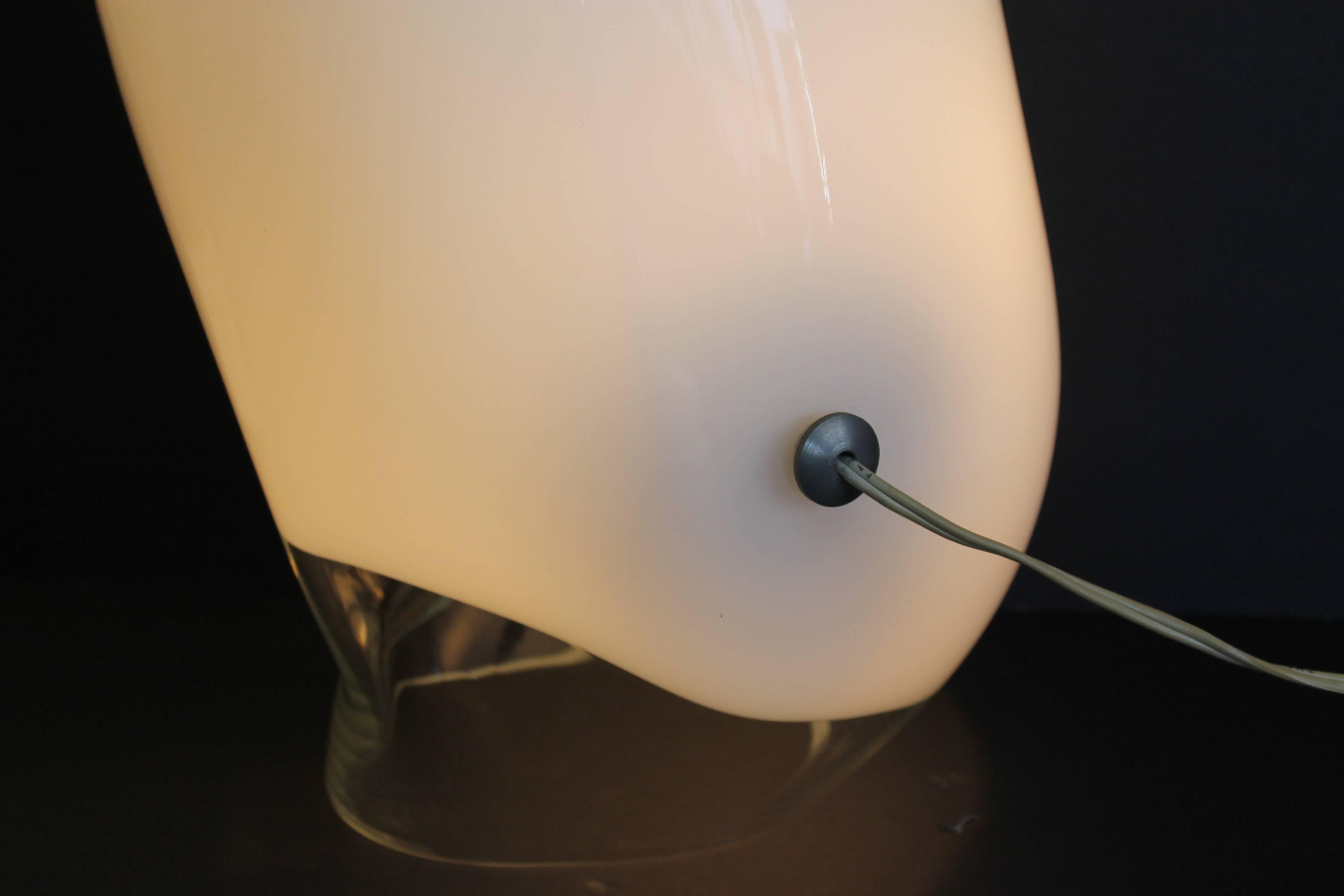 Luciano Vistosi Murano Glass Table Lamp by Vetri D'Arte In Excellent Condition In Palm Springs, CA
