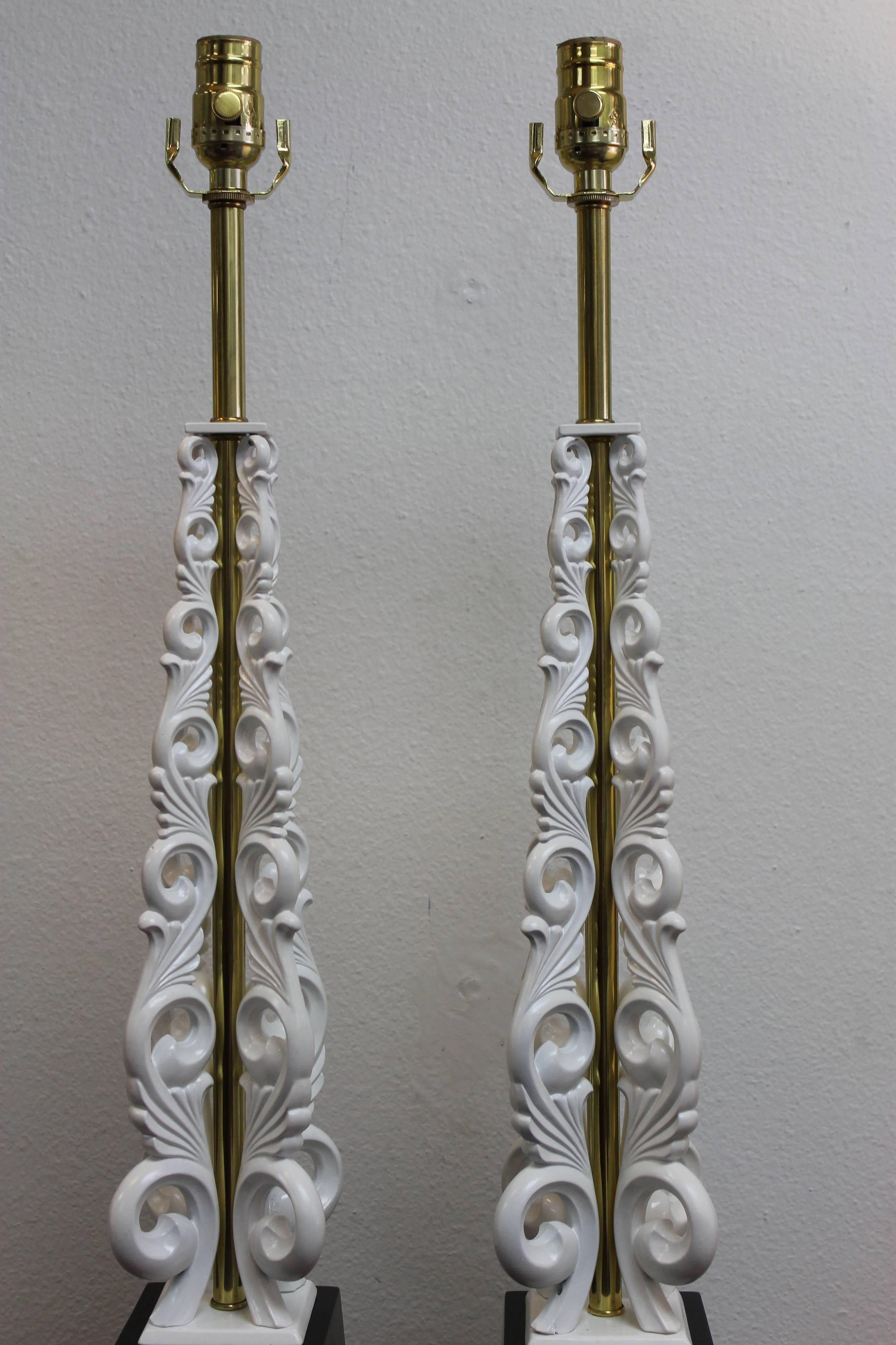 American Pair of Monumental Lamps, Attributed to Laurel Lamp Co.