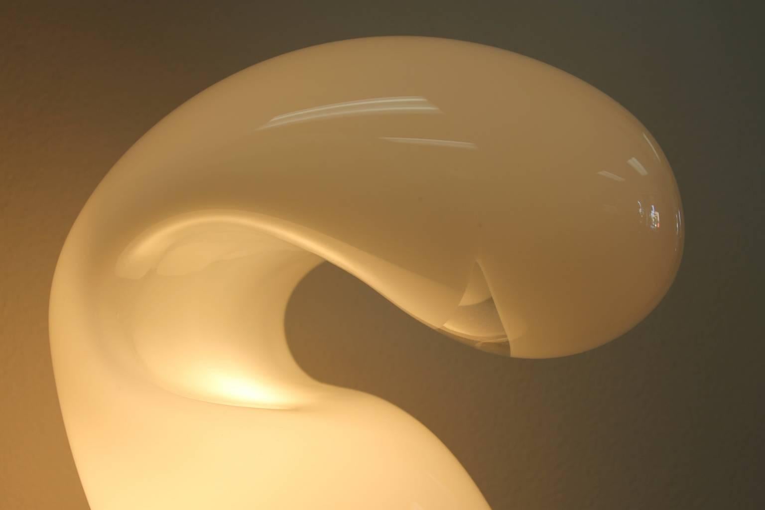 Handblown glass table lamp by Luciano Vistosi.