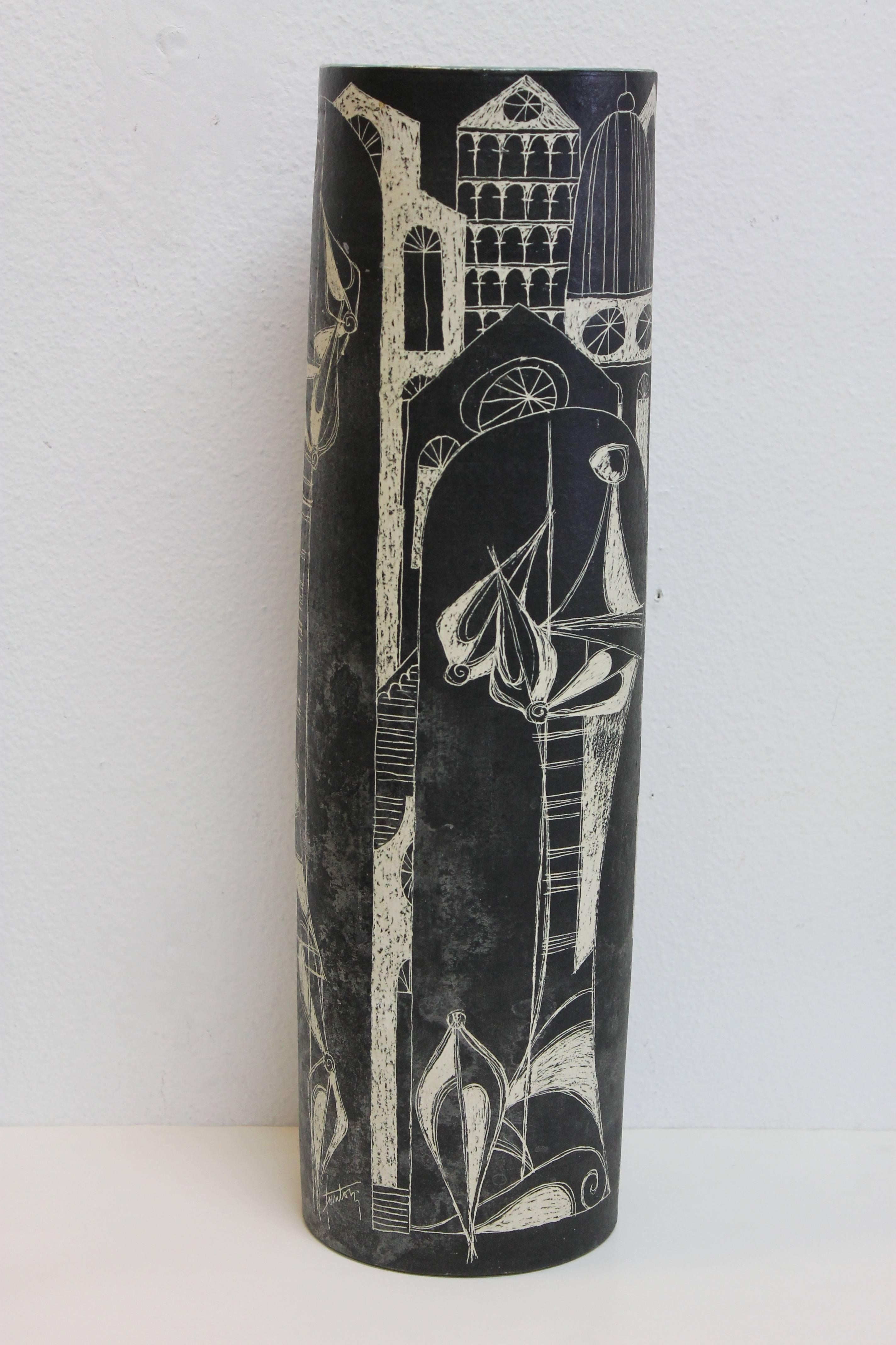 Mid-20th Century Monumental Marcello Fantoni Vase