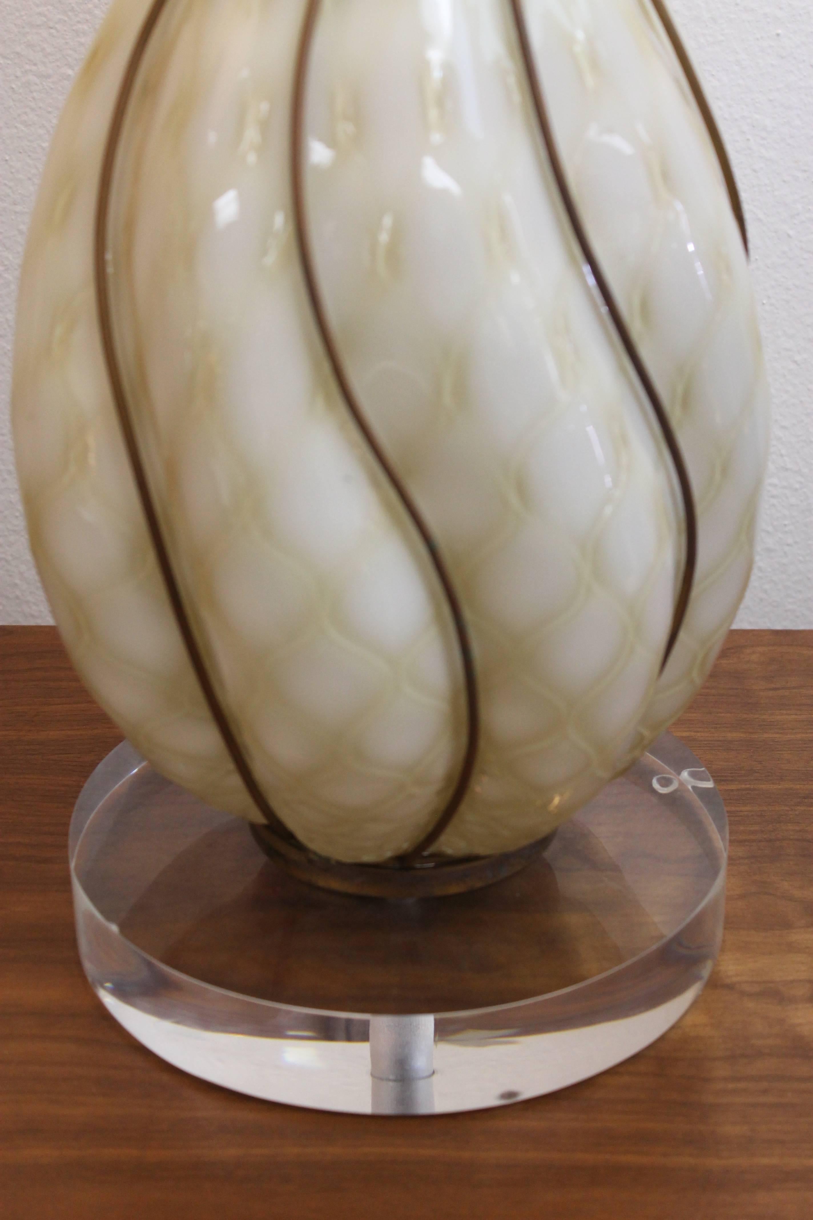 Venetian Glass Lamp by The Marbro Lamp Company, Los Angeles, CA. For Sale 1