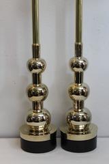 Pair of Bronze/Brass Lamps by Stiffel Lamp Co