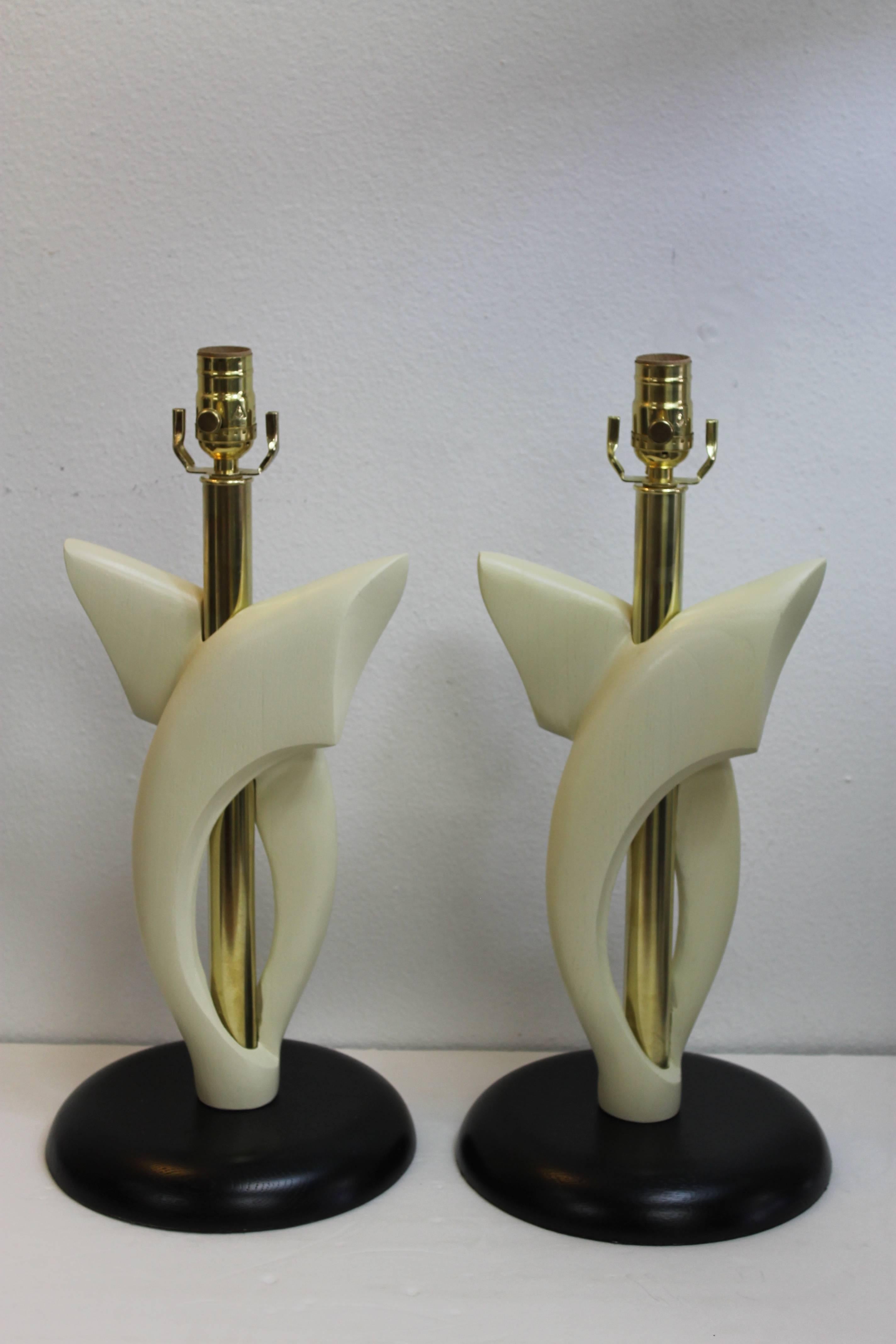 Pair of Lamps, Attributed to Heifetz In Excellent Condition In Palm Springs, CA
