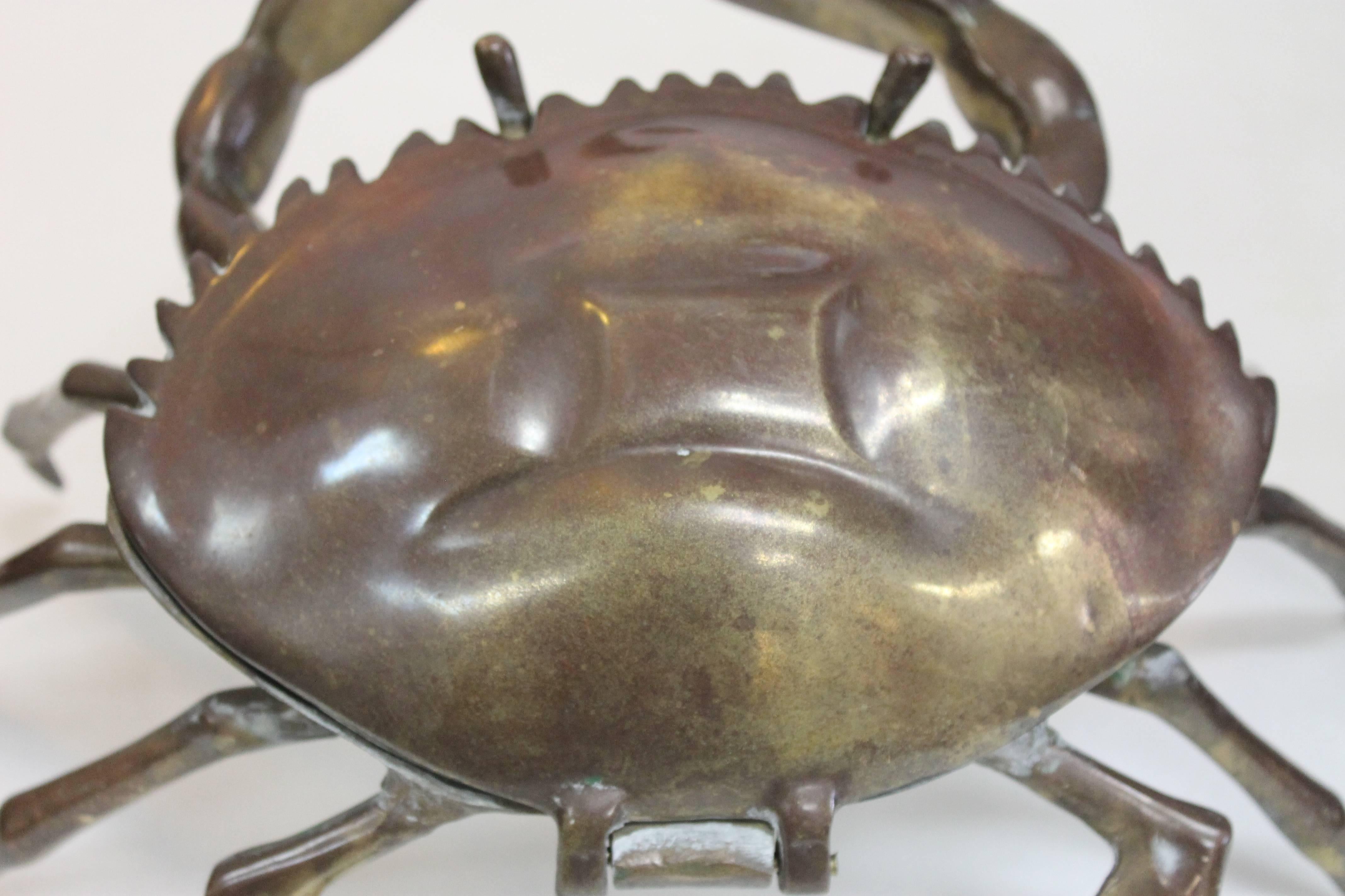 Vintage Bronze Crab Sculpture 2