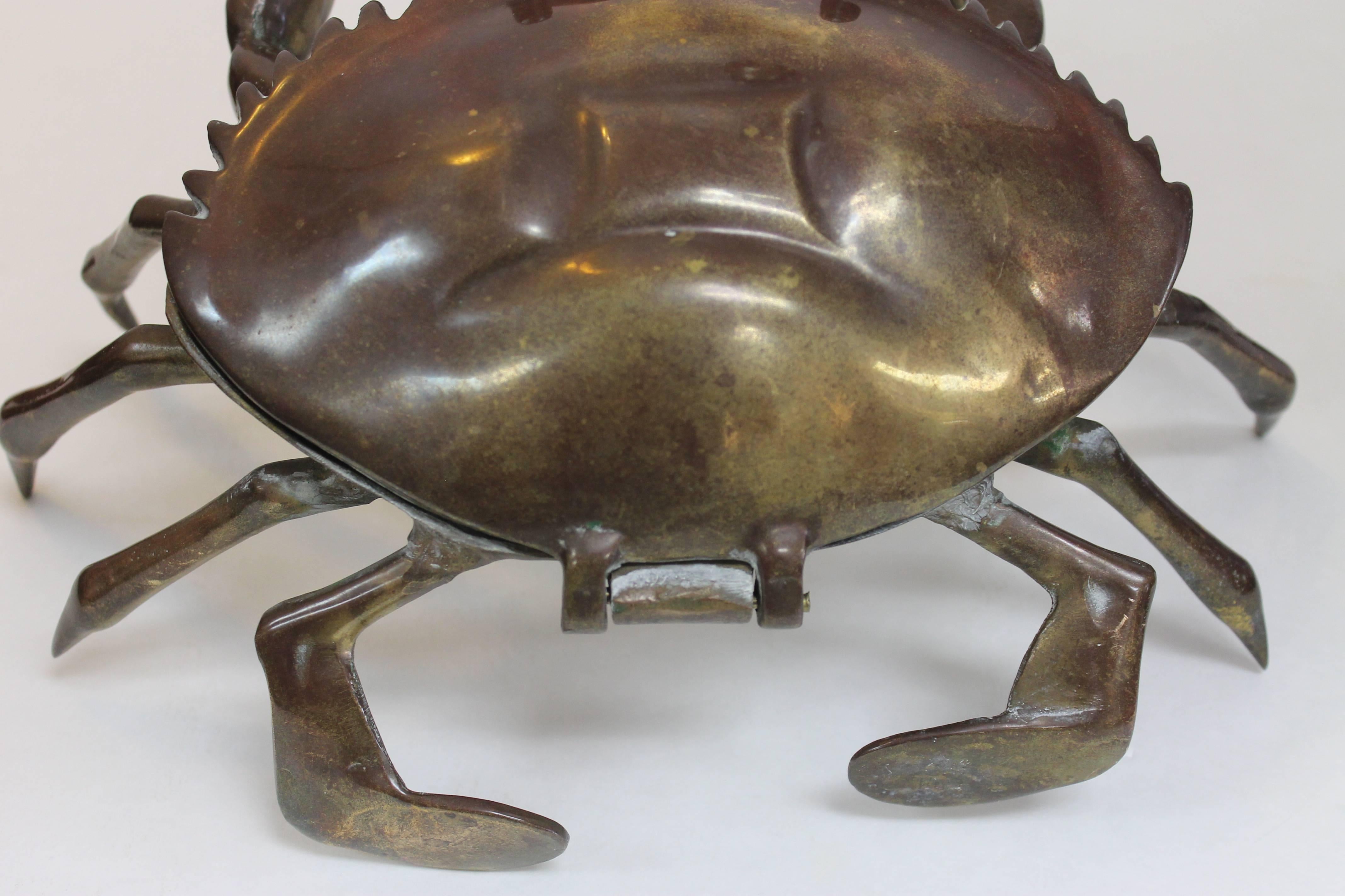 Vintage Bronze Crab Sculpture 3