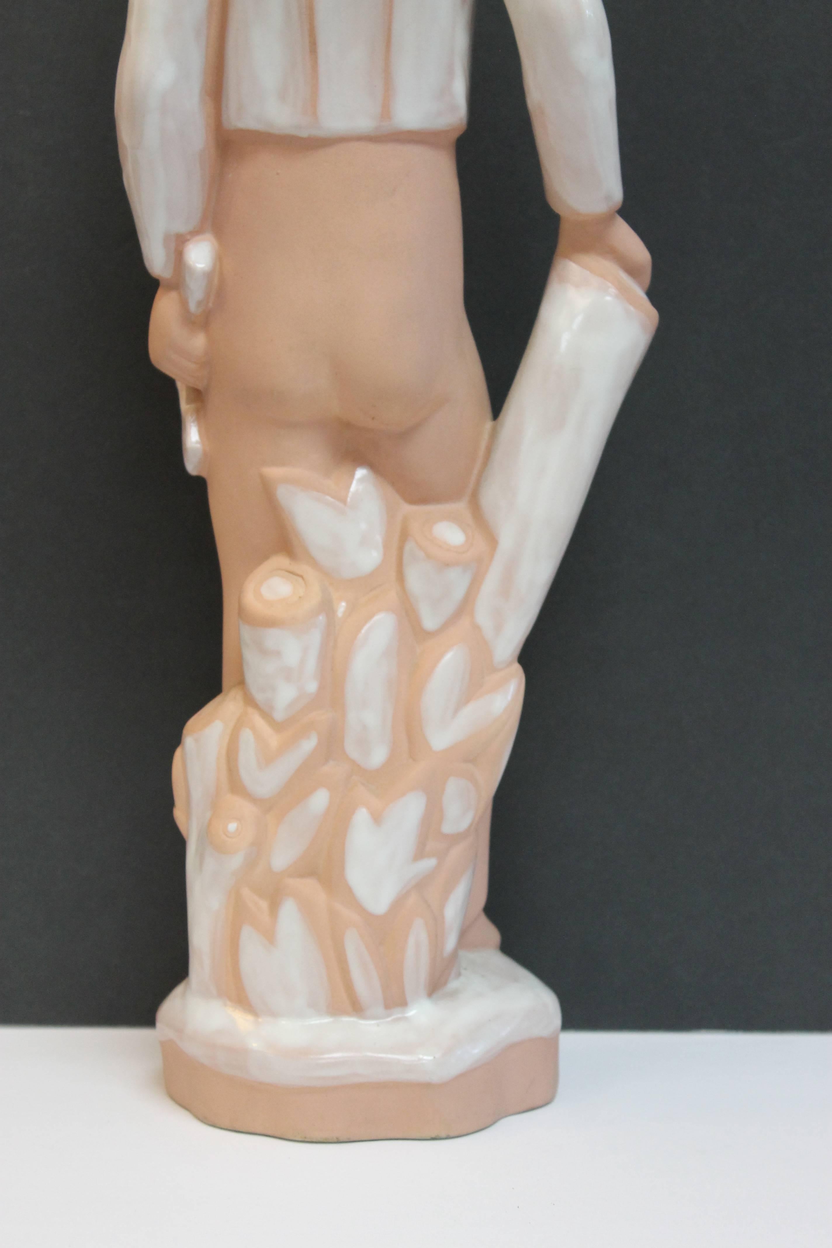 Art Deco Geza de Vegh Ceramic Sculpture, Phoenix Pottery