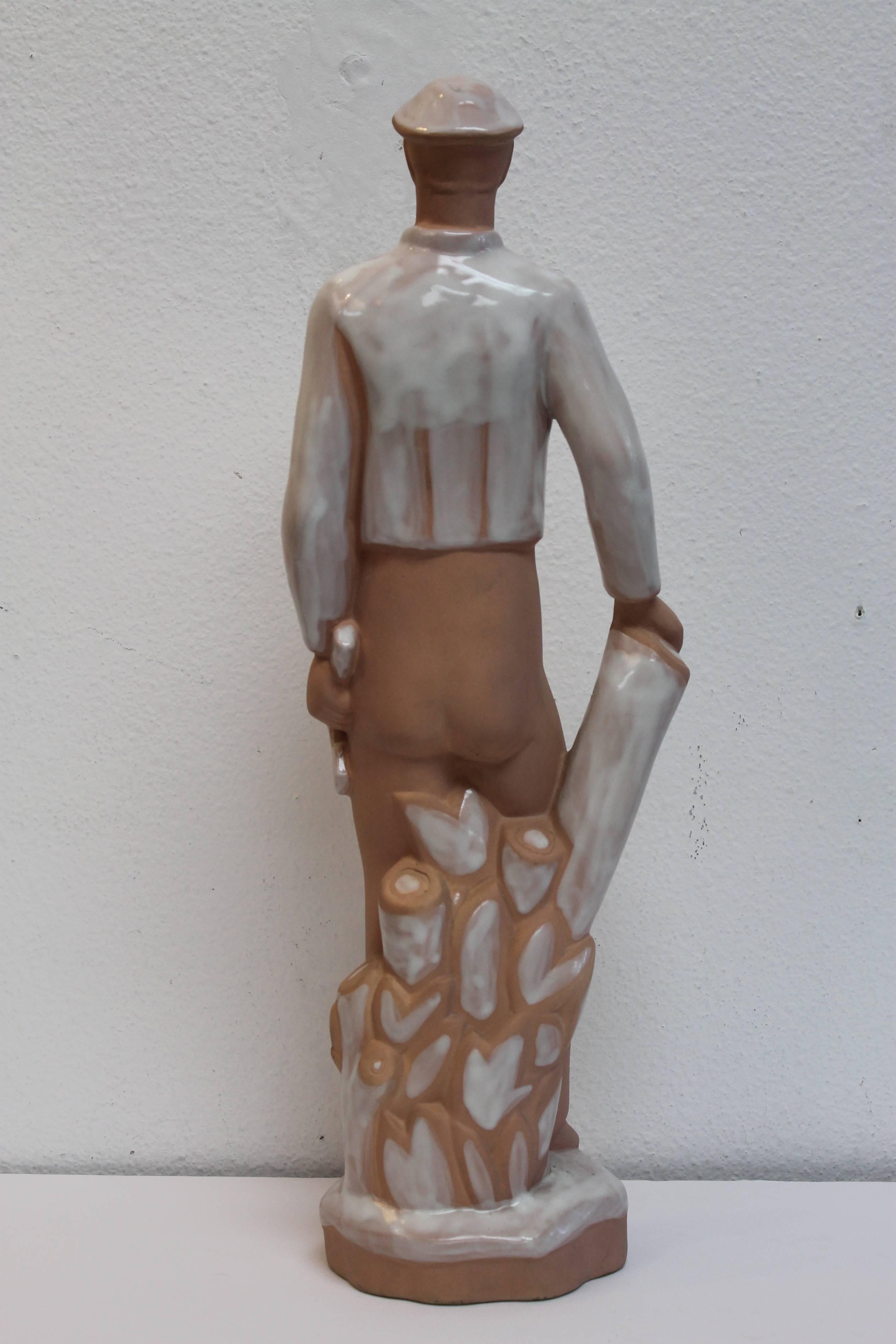 Mid-20th Century Geza de Vegh Ceramic Sculpture, Phoenix Pottery