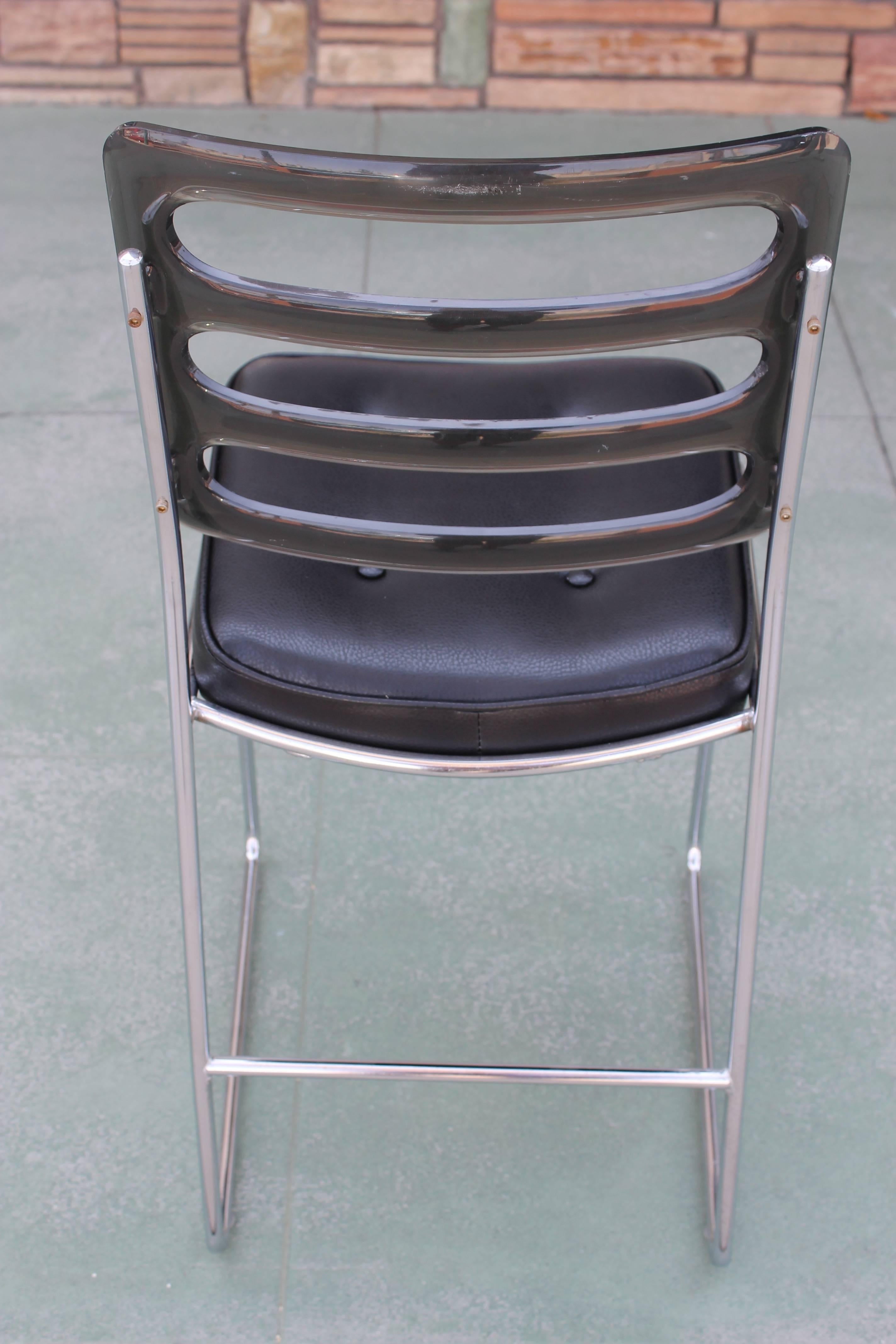 Mid-20th Century Set of Four Mid-Century Chromcraft Bar Stools