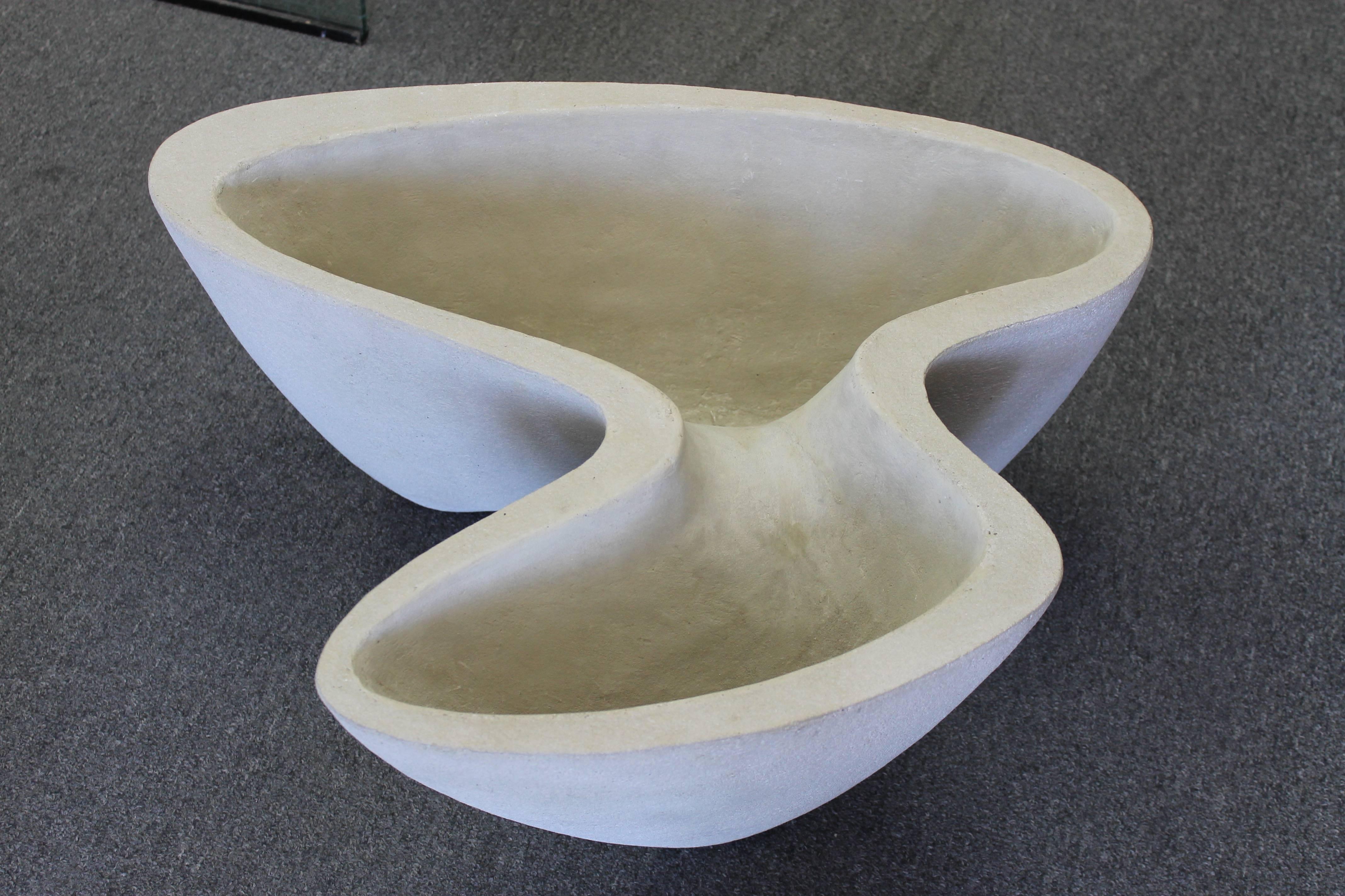 Beautiful Mid-Century biomorphic concrete planter. These are exclusive to us and each measure 26