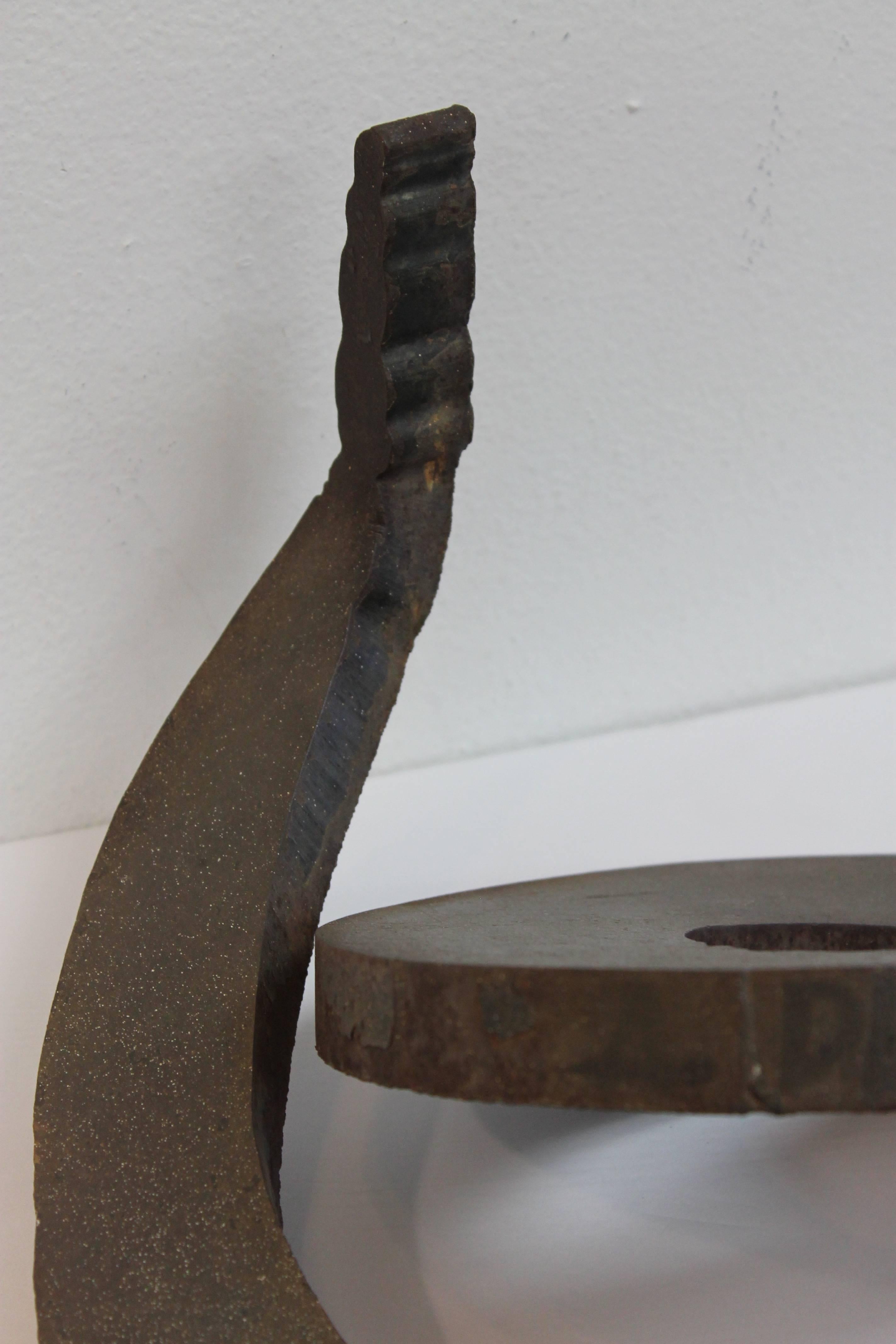 Scultura brutalista di serpente a sonagli in acciaio in vendita 1