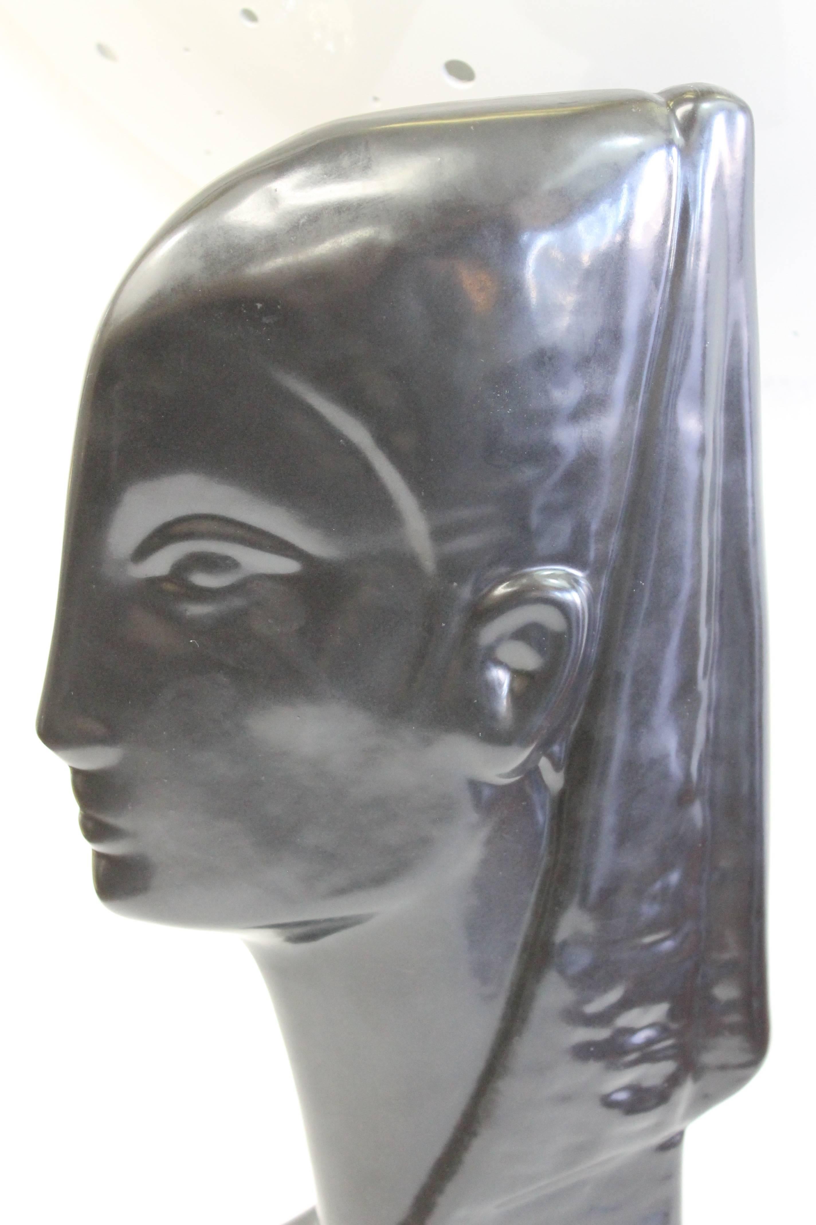 American Ceramic Egyptian Bust