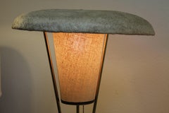 1950s Modern Table Lamp Spun Fiberglas Shade