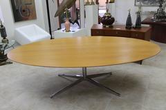 Monumental Florence Knoll Oval Dining or Conference Table