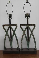 Custom Pair of Art Nouveau Lamps