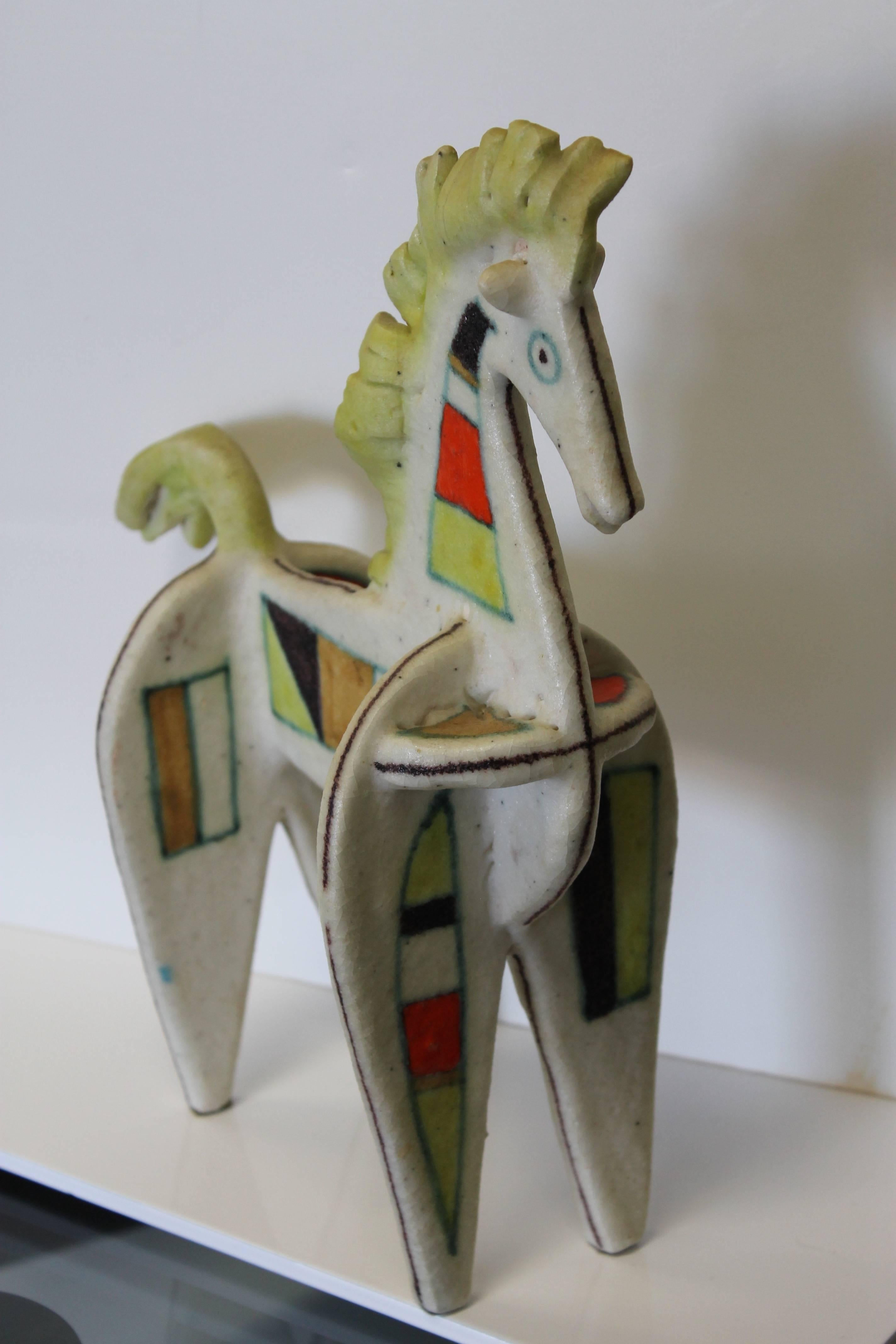 Italian Ceramic Horse Attributed to Guido Gambone