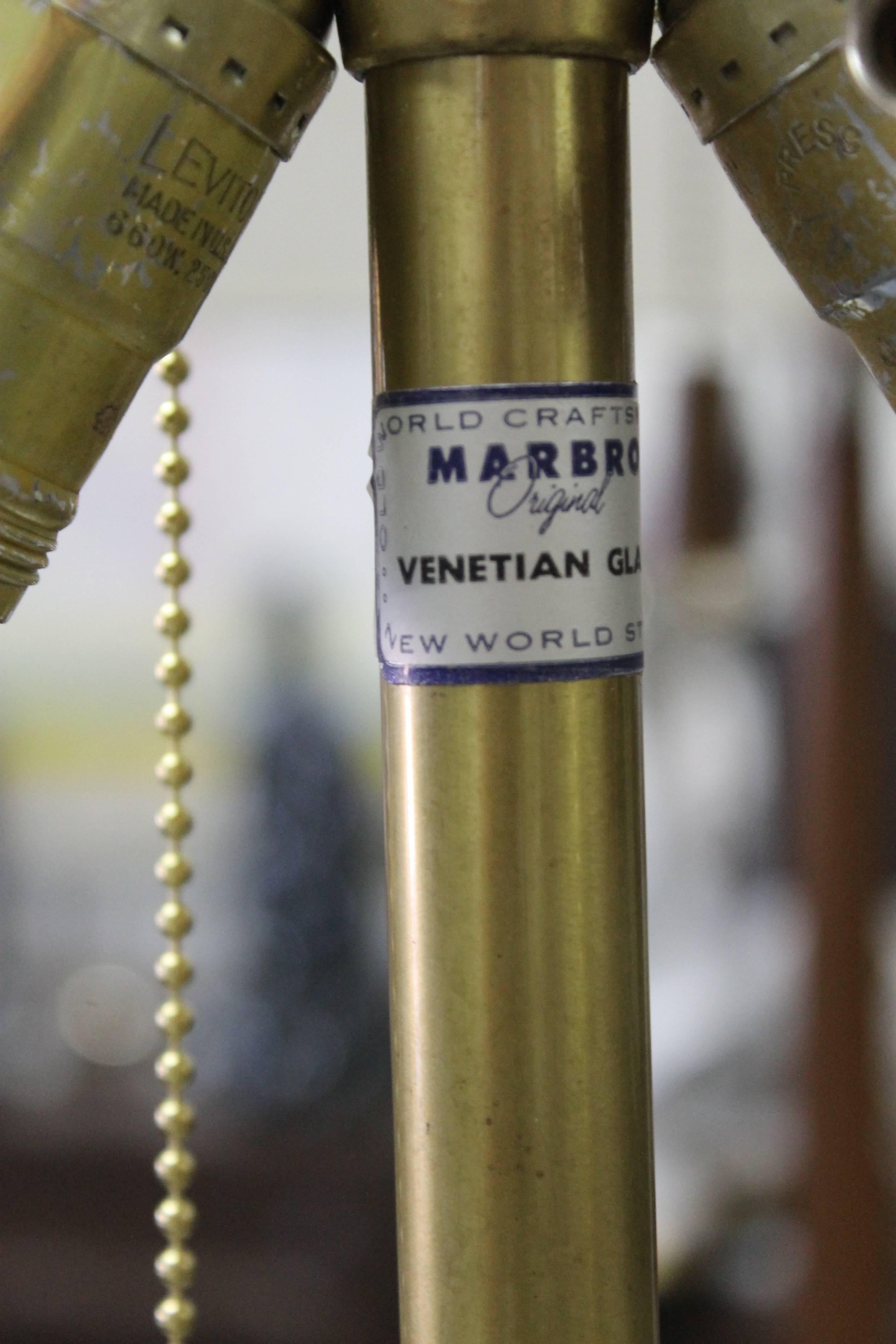 Late 20th Century Venetian Glass Lamp by Marbro Lamp Company 