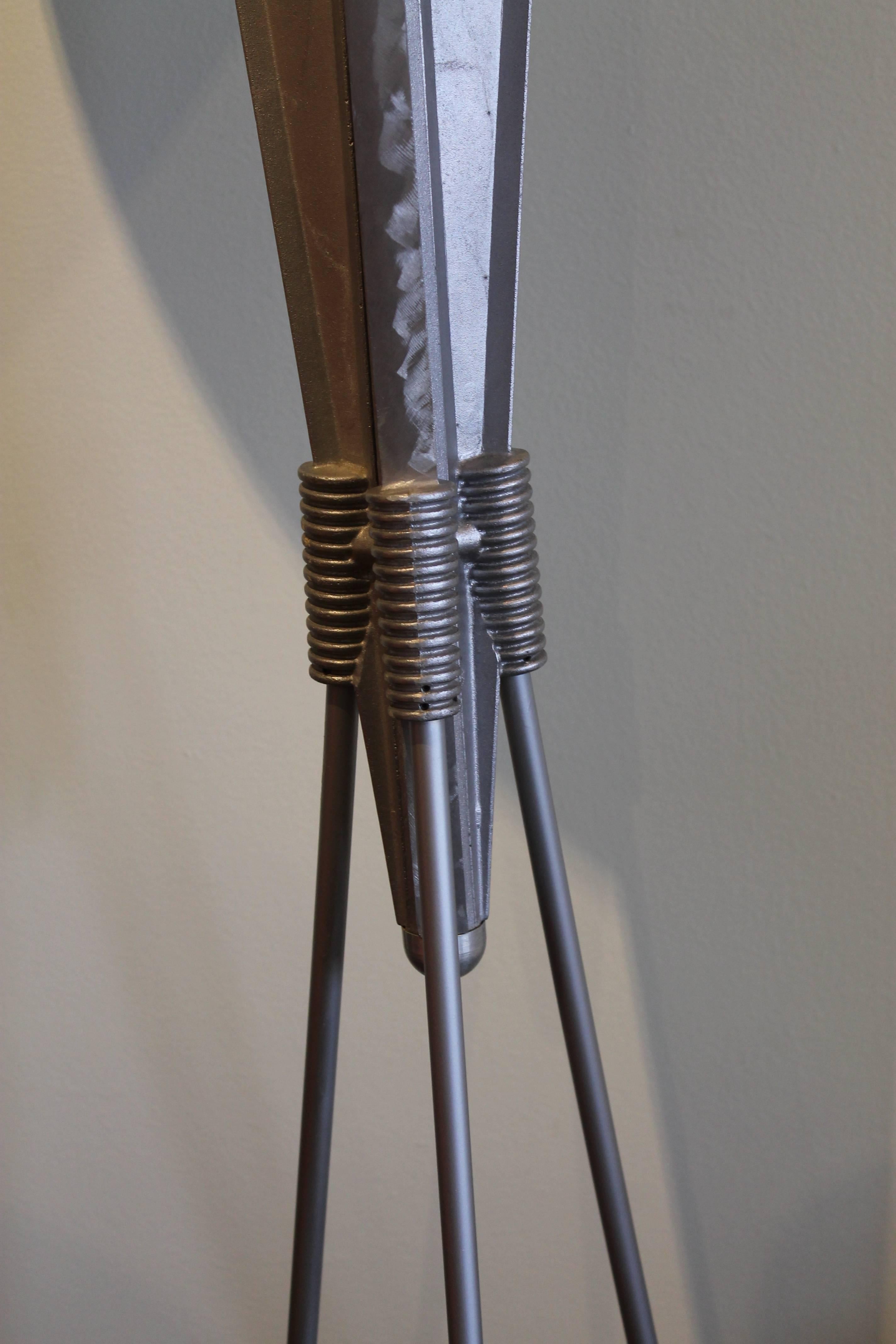 Anodized Memphis Style Floor Lamp  For Sale