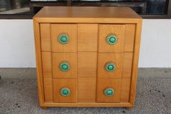 Dresser with Green Ceramic Handles by Karpen Furniture