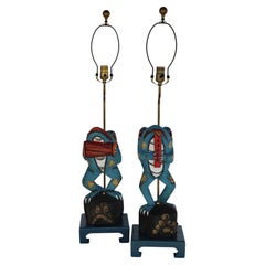 Pair of Frog Lamps by Tony Duquette (1914-1999)