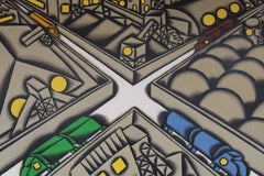 Pop-Art-Ölgemälde, signiert „Tim 76“