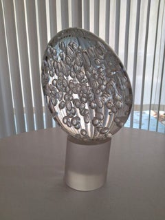 Vintage Murano Seguso Controlled Bubble Sculpture, signed